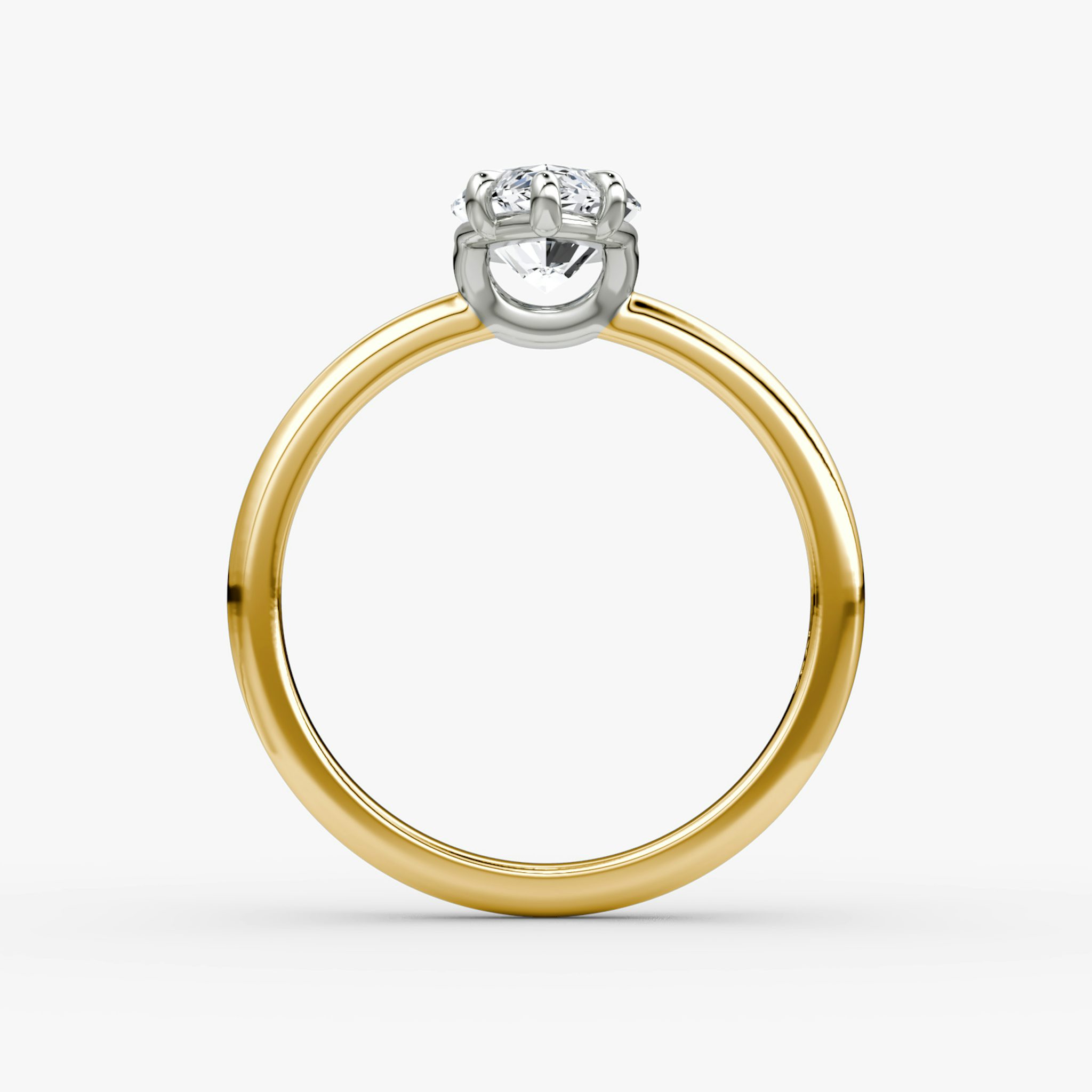 The Signature | Marquise | 18k | Yellow Gold and Platinum | bandAccent: Plain | bandWidth: large | hiddenHalo: no | diamondOrientation: vertical | caratWeight: other