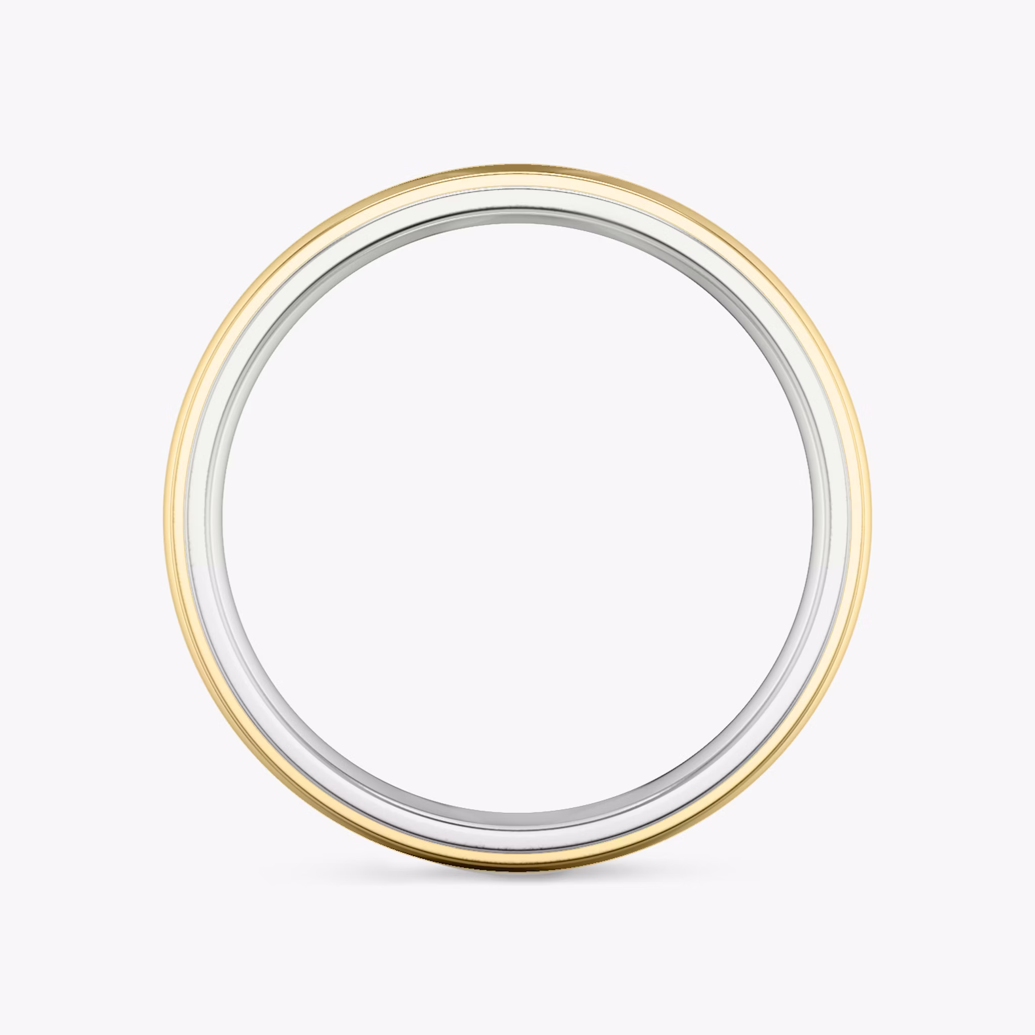 The Hammered Band | 18k | white-gold-and-yellow-gold | bandAccent: Plain | bandWidth: 7.5mm