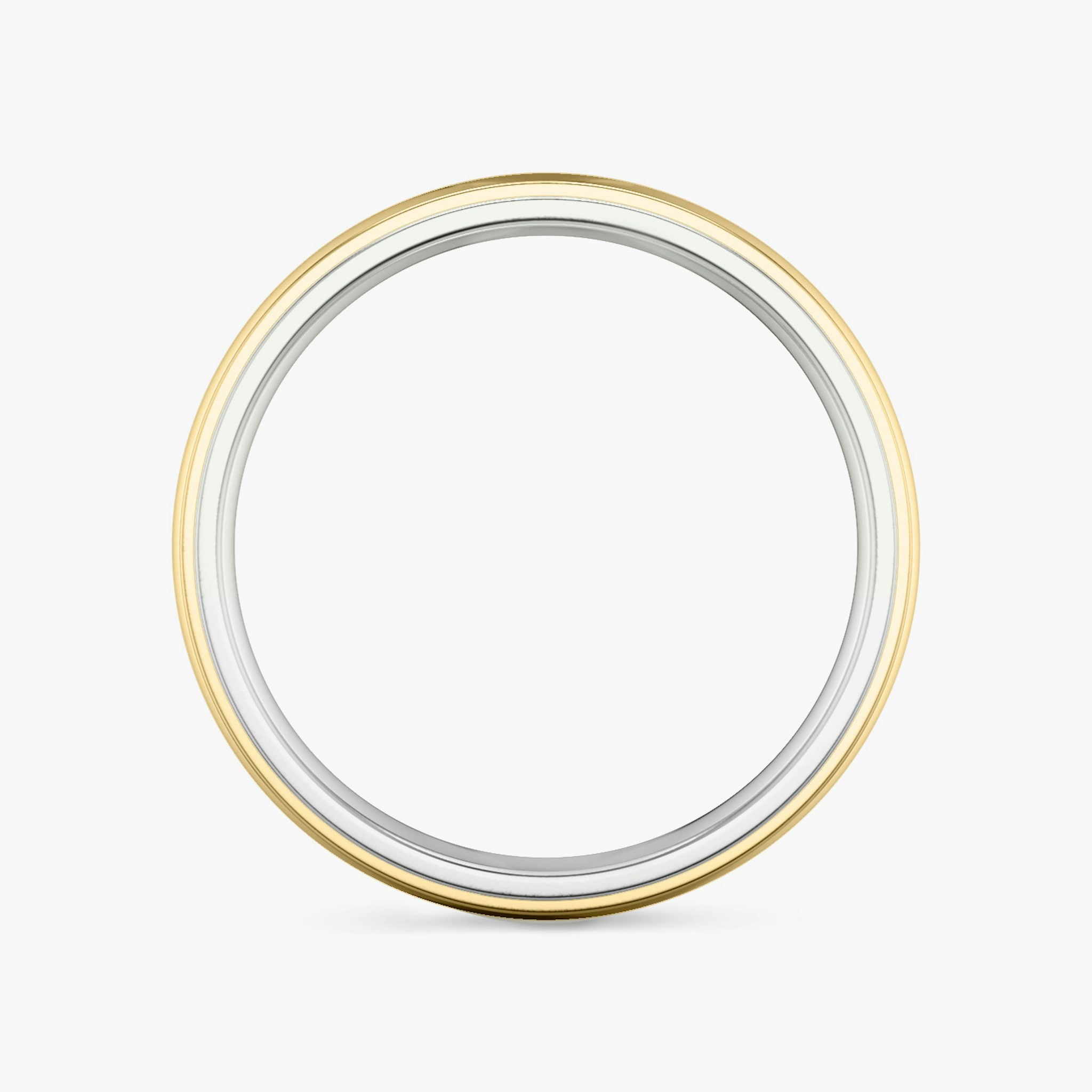 The Hammered Band | 18k | white-gold-and-yellow-gold | bandAccent: Plain | bandWidth: 7.5mm