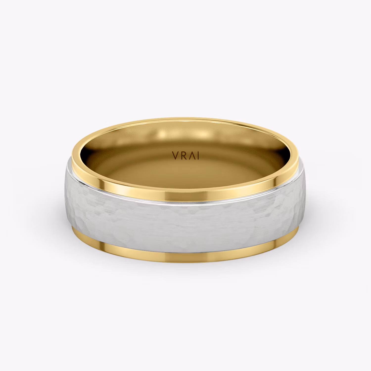 Two Tone Hammered Ehering