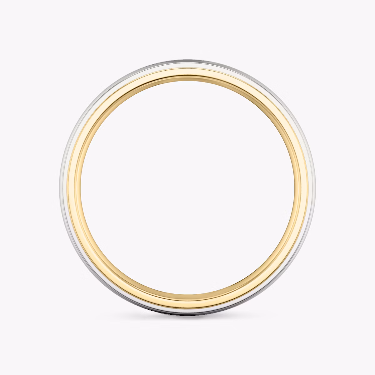 Hammered Ehering | 18k | white-gold-and-yellow-gold | bandAccent: Ohne Pavé-Besatz | bandWidth: 7.5mm