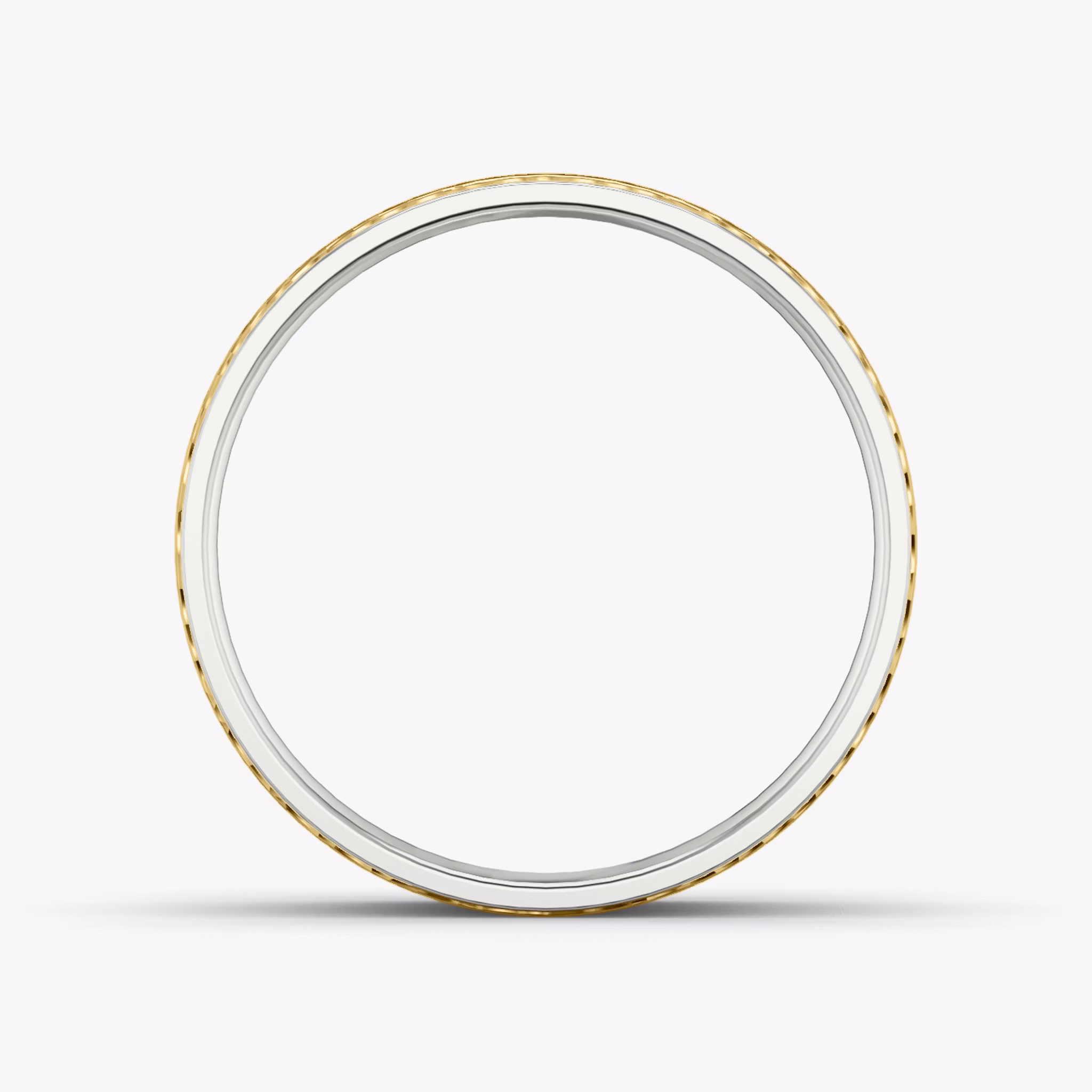 The Hammered Band | 18k | white-gold-and-yellow-gold | bandAccent: Plain | bandWidth: 4.5mm