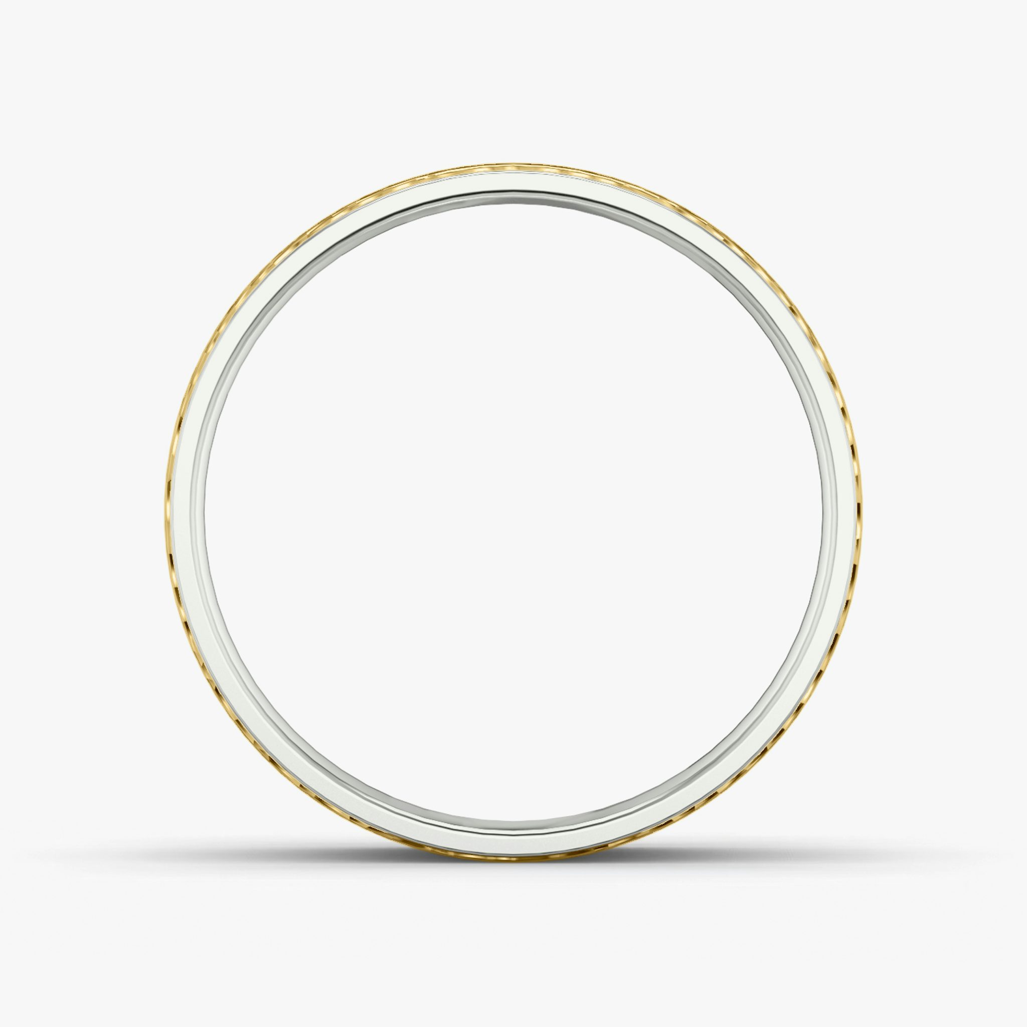 The Hammered Band | 18k | white-gold-and-yellow-gold | bandAccent: Plain | bandWidth: 4.5mm