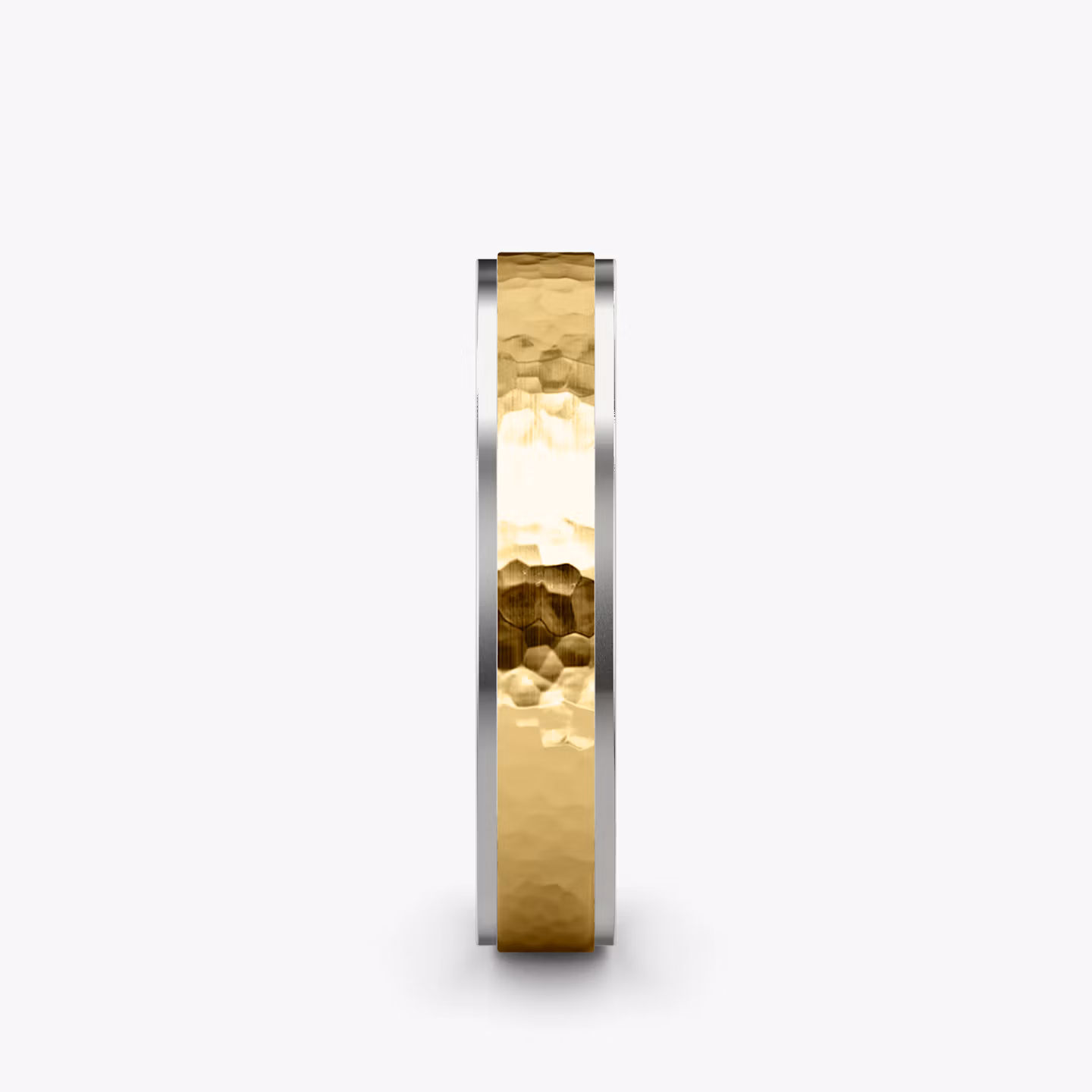 The Hammered Band | 18k | yellow-gold-and-white-gold | bandAccent: Plain | bandWidth: 4.5mm