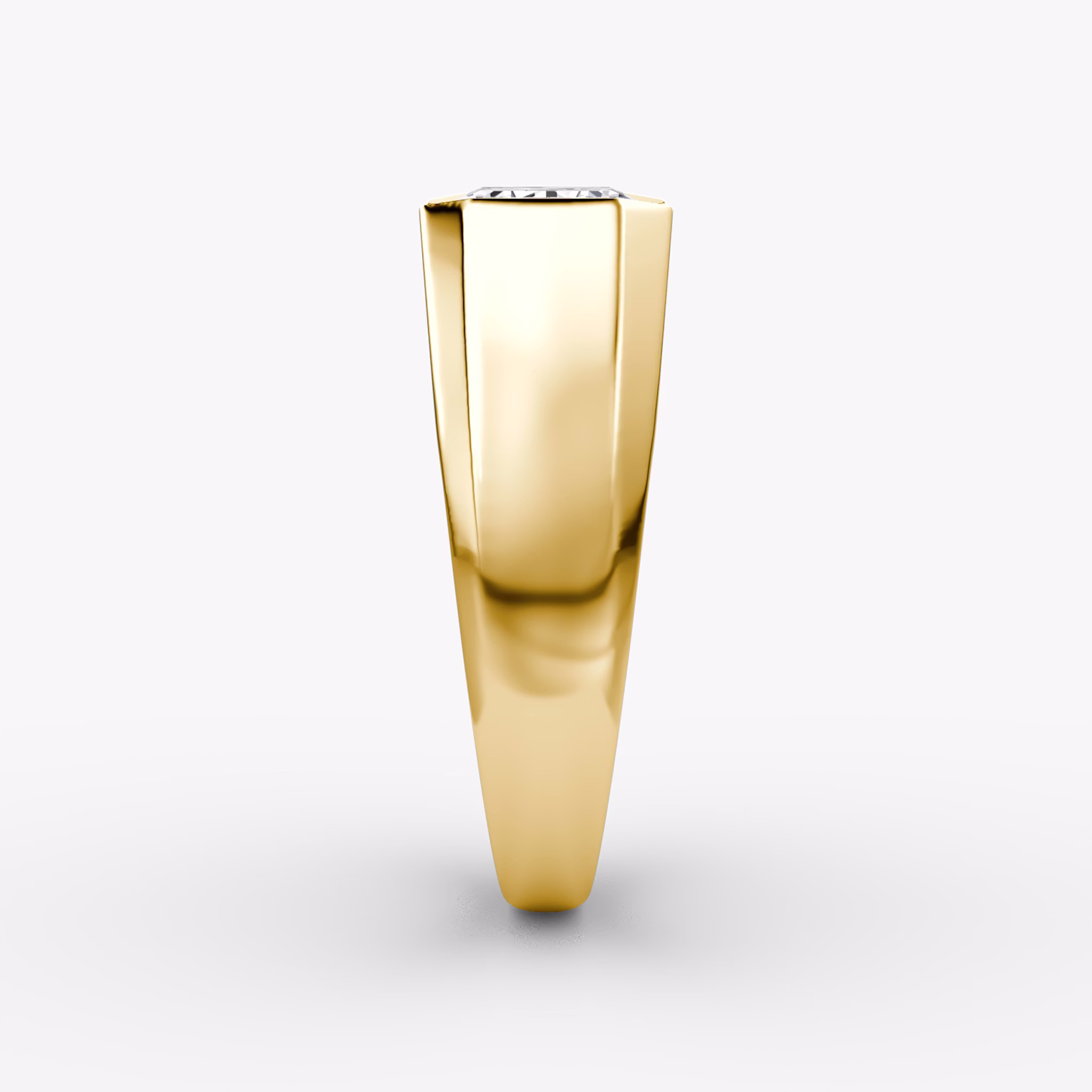 The Statement Signet | Emerald | 18k | Yellow Gold | bandAccent: Plain | diamondOrientation: vertical | caratWeight: other