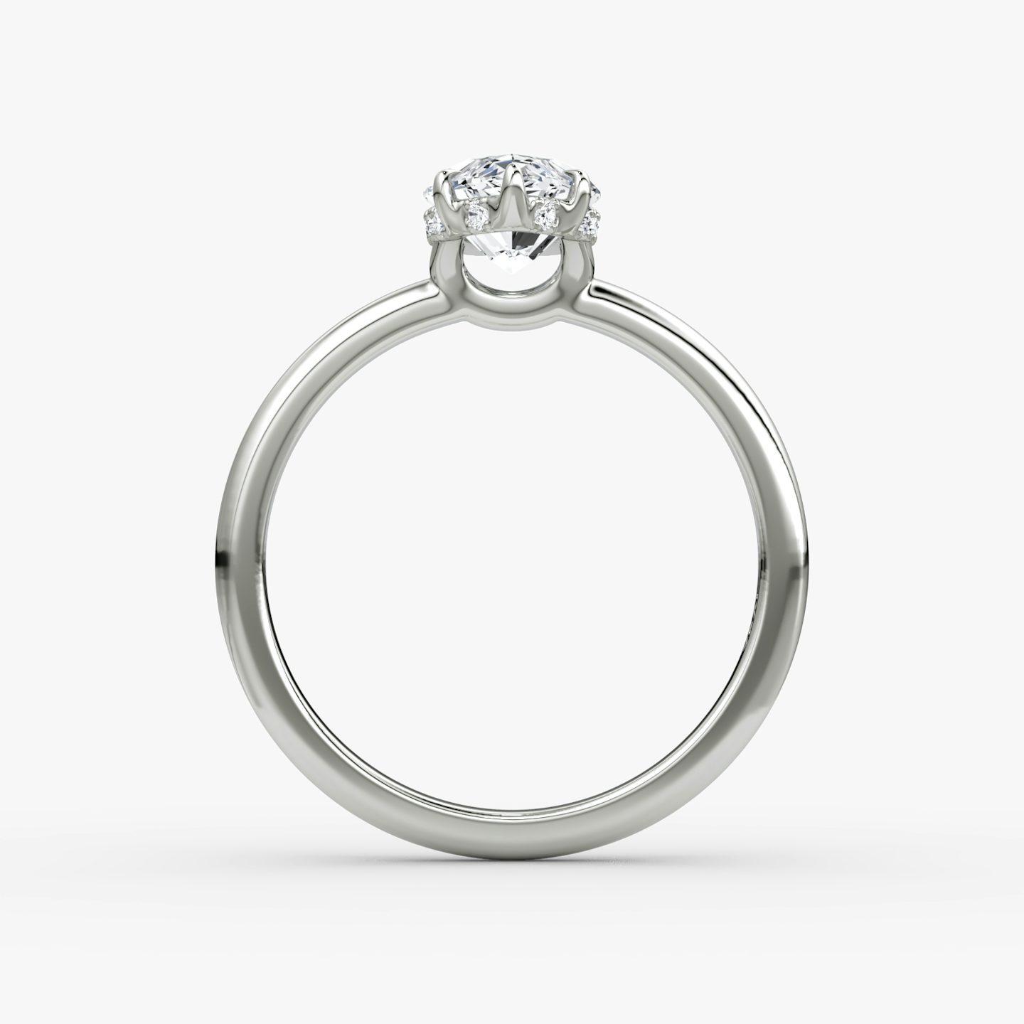 The Signature | Marquise | 18k | White Gold | bandAccent: Plain | bandWidth: large | hiddenHalo: yes | diamondOrientation: vertical | caratWeight: other