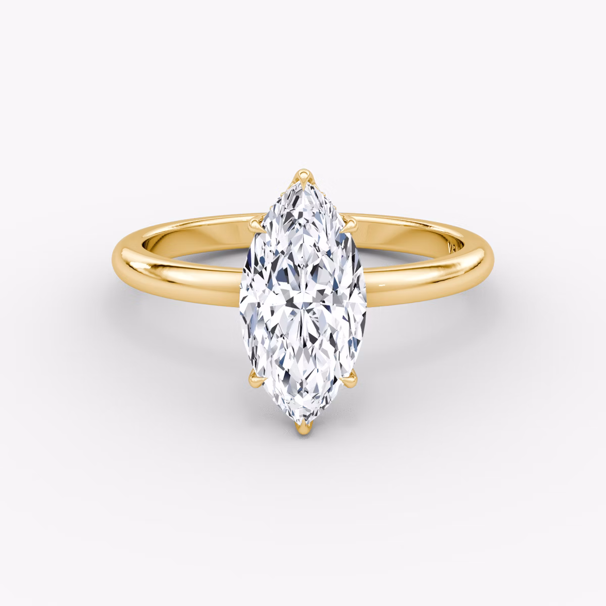 The Signature | Marquise | 18k | Yellow Gold | bandAccent: Plain | bandWidth: large | hiddenHalo: yes | diamondOrientation: vertical | caratWeight: other