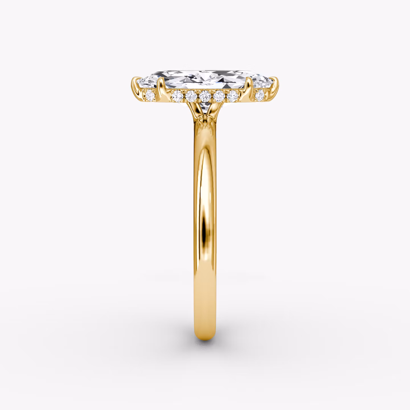 The Signature | Marquise | 18k | Yellow Gold | bandAccent: Plain | bandWidth: large | hiddenHalo: yes | diamondOrientation: vertical | caratWeight: other