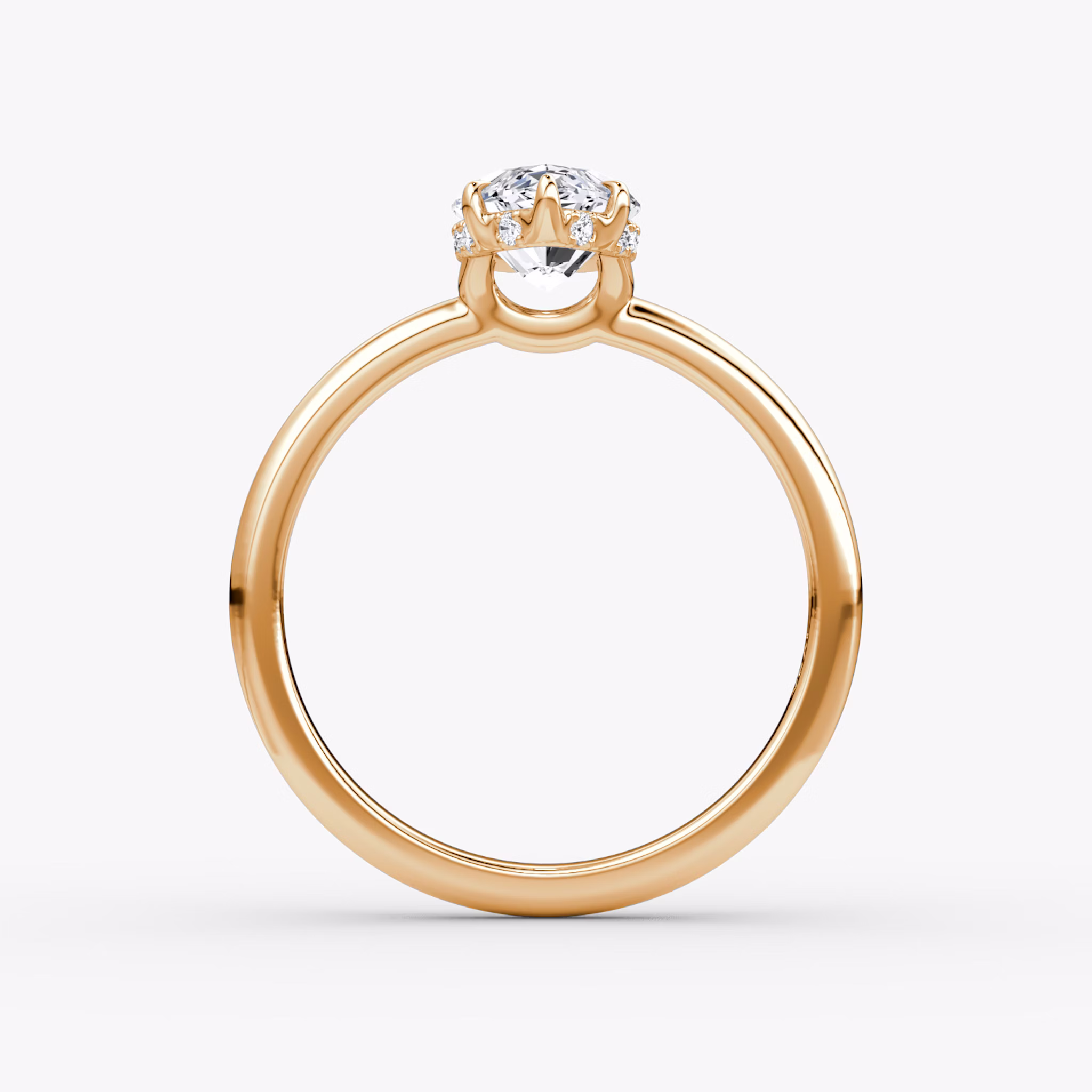 The Signature | Marquise | 14k | Rose Gold | bandAccent: Plain | bandWidth: large | hiddenHalo: yes | diamondOrientation: vertical | caratWeight: other