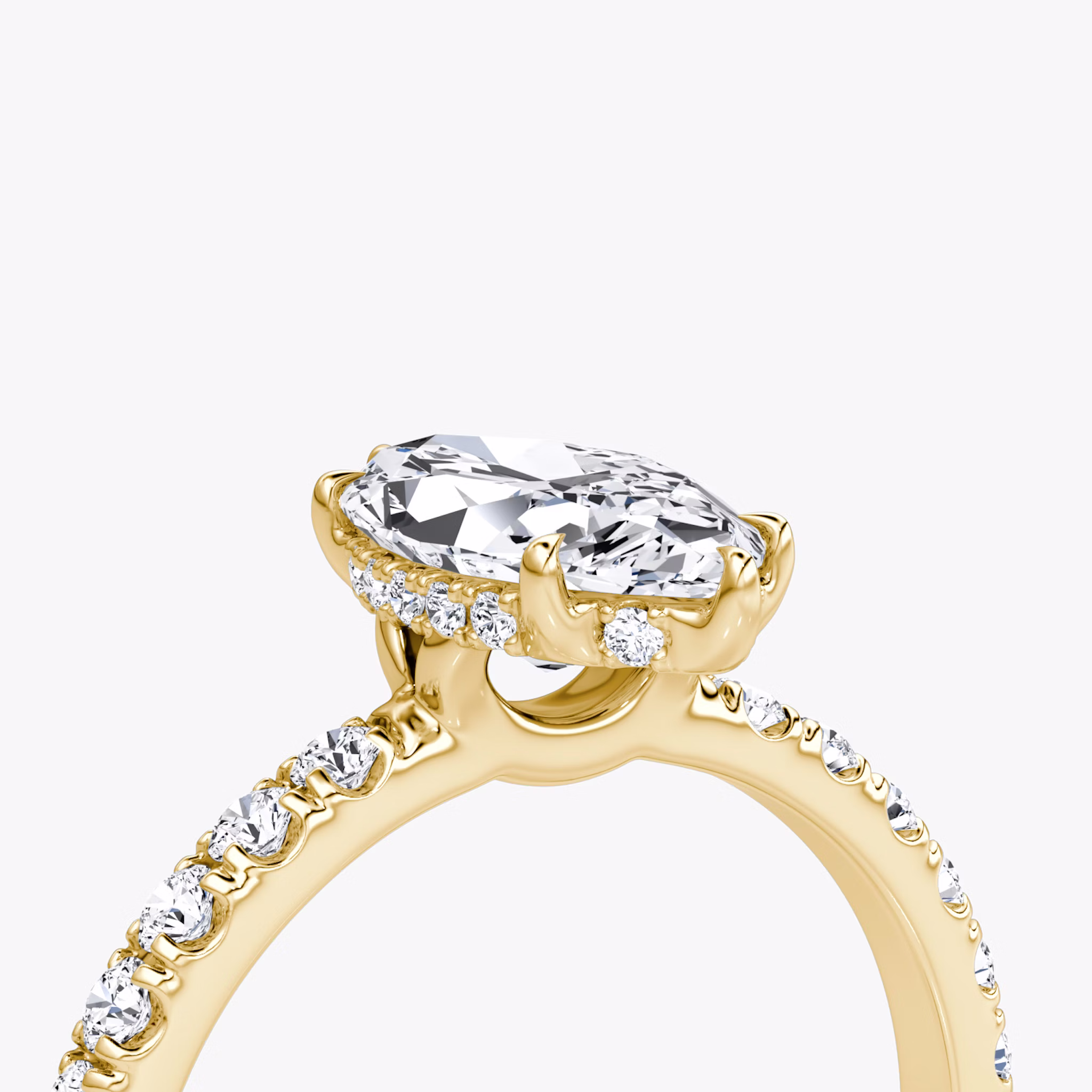 The Signature | Marquise | 18k | Yellow Gold | bandAccent: Pavé | bandWidth: large | hiddenHalo: yes | diamondOrientation: vertical | caratWeight: other