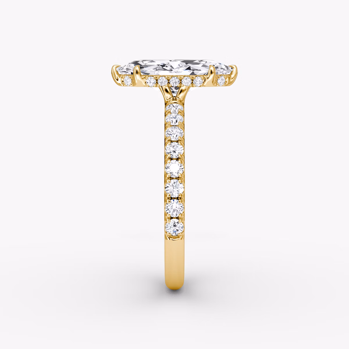The Signature | Marquise | 18k | Yellow Gold | bandAccent: Pavé | bandWidth: large | hiddenHalo: yes | diamondOrientation: vertical | caratWeight: other