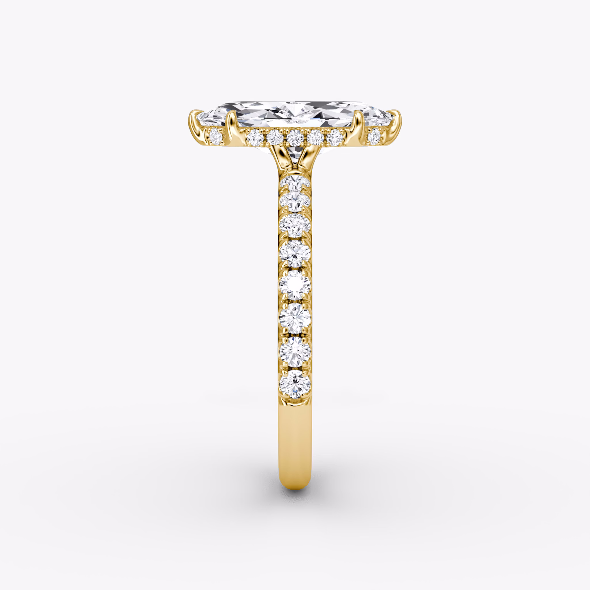 The Signature | Marquise | 18k | Yellow Gold | bandAccent: Pavé | bandWidth: large | hiddenHalo: yes | diamondOrientation: vertical | caratWeight: other