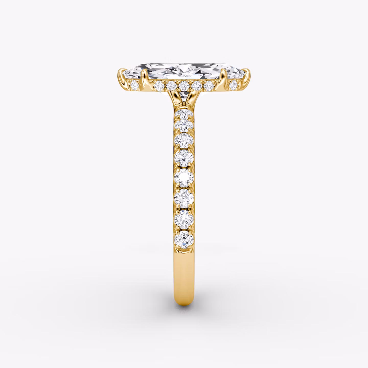 The Signature | Marquise | 18k | Yellow Gold | bandAccent: Pavé | bandWidth: large | hiddenHalo: yes | diamondOrientation: vertical | caratWeight: other