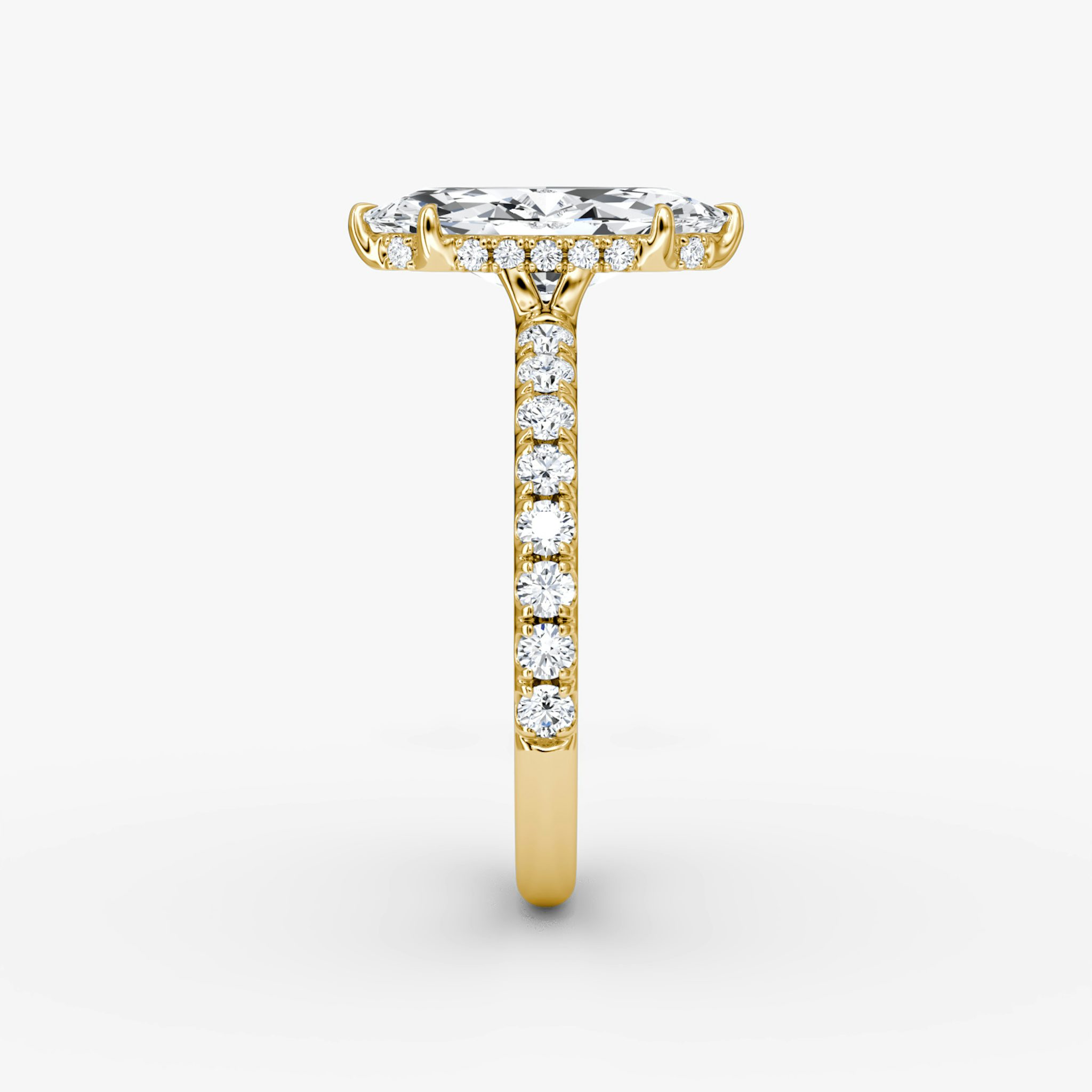 The Signature | Marquise | 18k | Yellow Gold | bandAccent: Pavé | bandWidth: large | hiddenHalo: yes | diamondOrientation: vertical | caratWeight: other