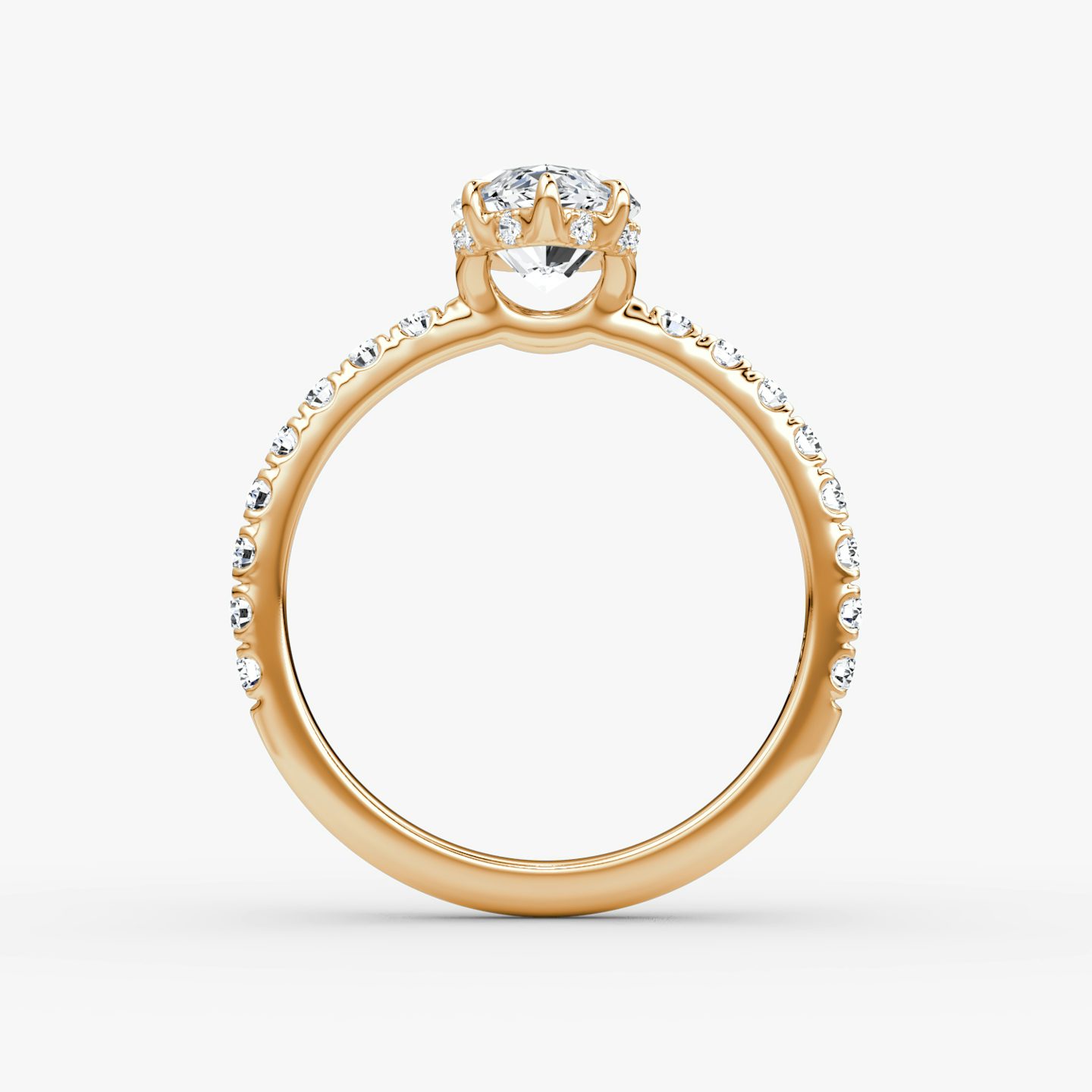 The Signature | Marquise | 14k | Rose Gold | bandAccent: Pavé | bandWidth: large | hiddenHalo: yes | diamondOrientation: vertical | caratWeight: other