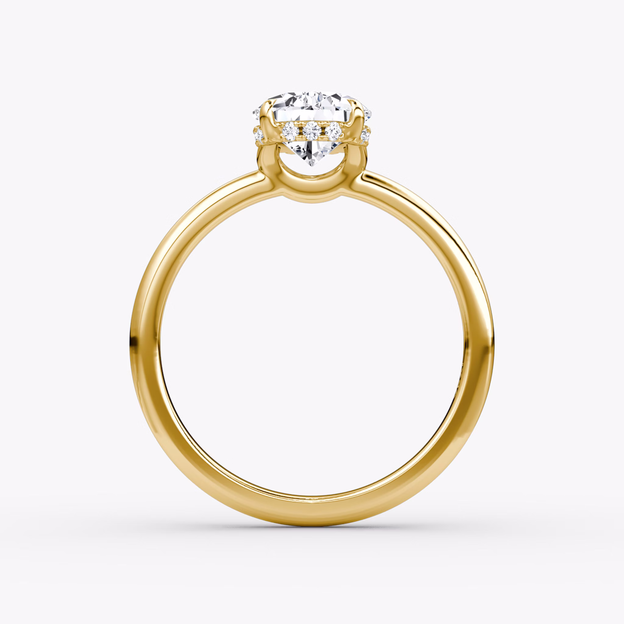 The Signature | Pear | 18k | Yellow Gold | bandAccent: Plain | bandWidth: large | hiddenHalo: yes | diamondOrientation: vertical | caratWeight: other