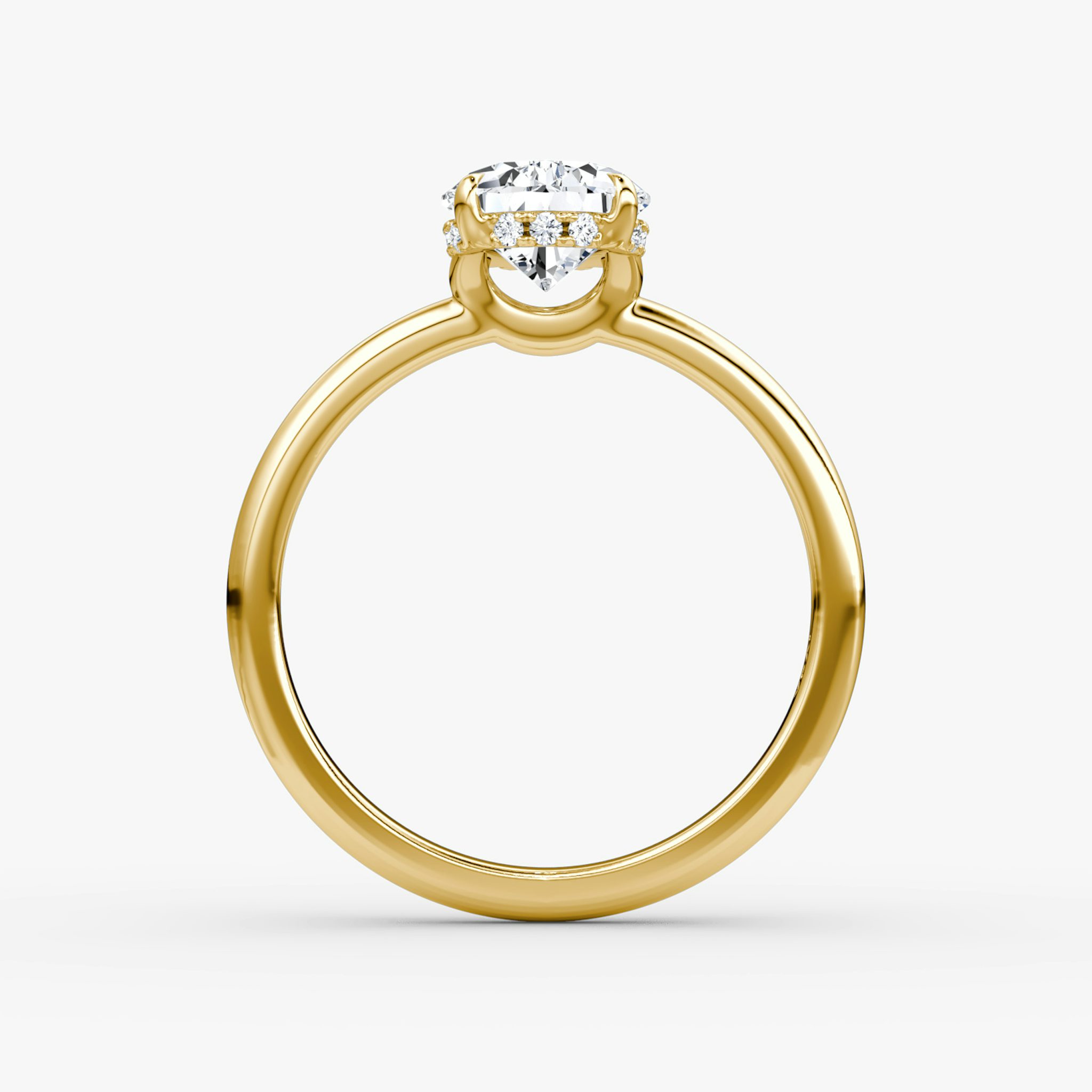 The Signature | Pear | 18k | Yellow Gold | bandAccent: Plain | bandWidth: large | hiddenHalo: yes | diamondOrientation: vertical | caratWeight: other