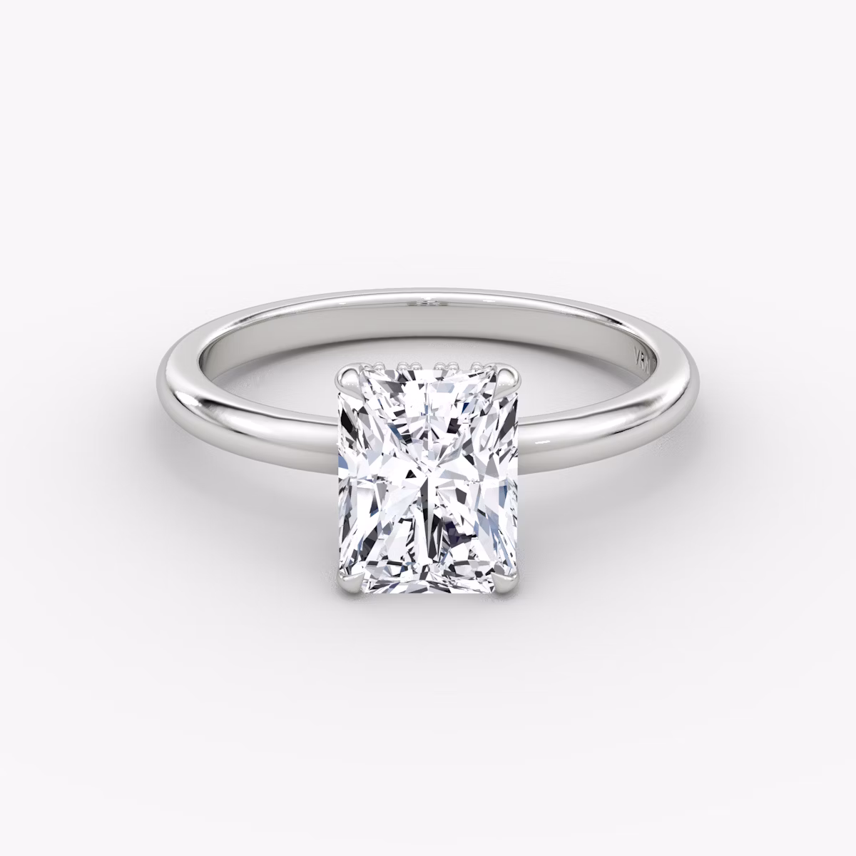 The Signature | Radiant | Platinum | bandAccent: Plain | bandWidth: large | hiddenHalo: yes | diamondOrientation: vertical | caratWeight: other