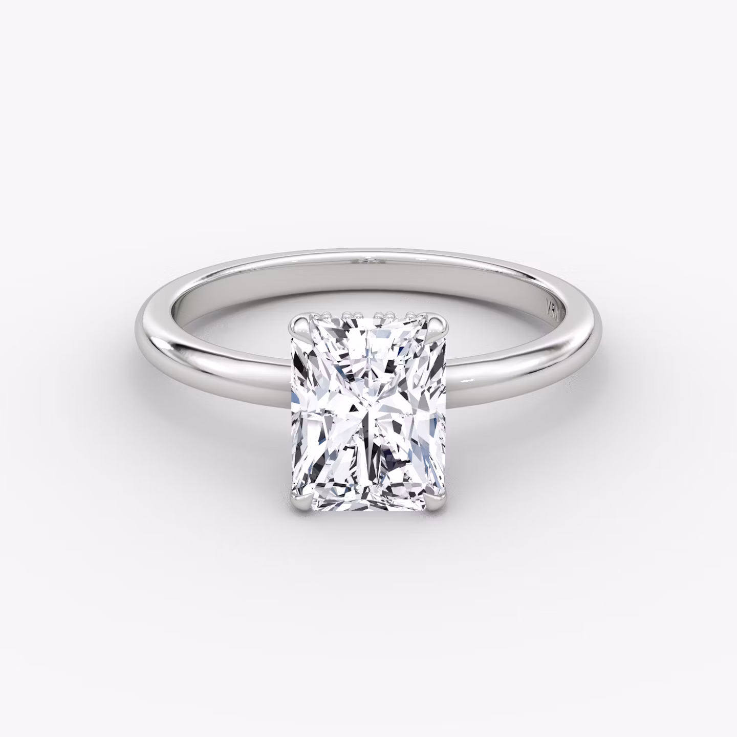 The Signature | Radiant | Platinum | bandAccent: Plain | bandWidth: large | hiddenHalo: yes | diamondOrientation: vertical | caratWeight: other