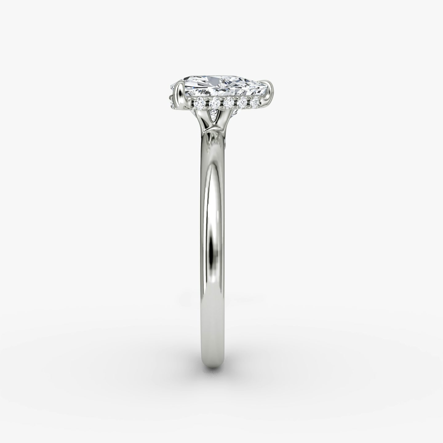 The Signature | Trillion | Platinum | bandAccent: Plain | bandWidth: large | hiddenHalo: yes | diamondOrientation: vertical | caratWeight: other