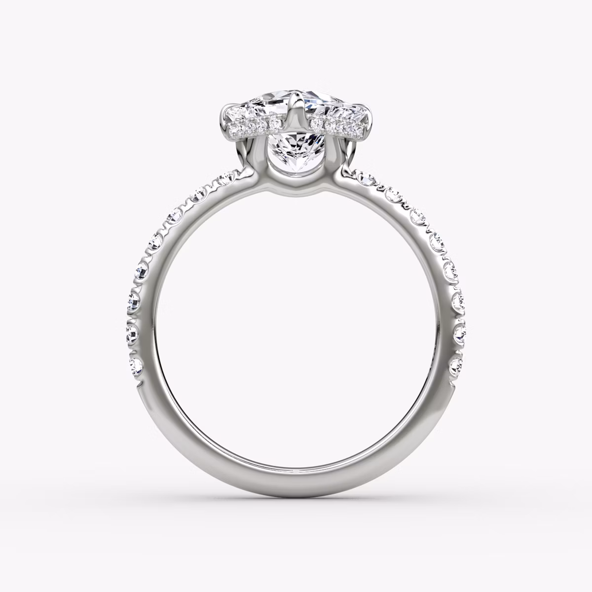The Signature | Trillion | Platinum | bandAccent: Pavé | bandWidth: large | hiddenHalo: yes | diamondOrientation: vertical | caratWeight: other