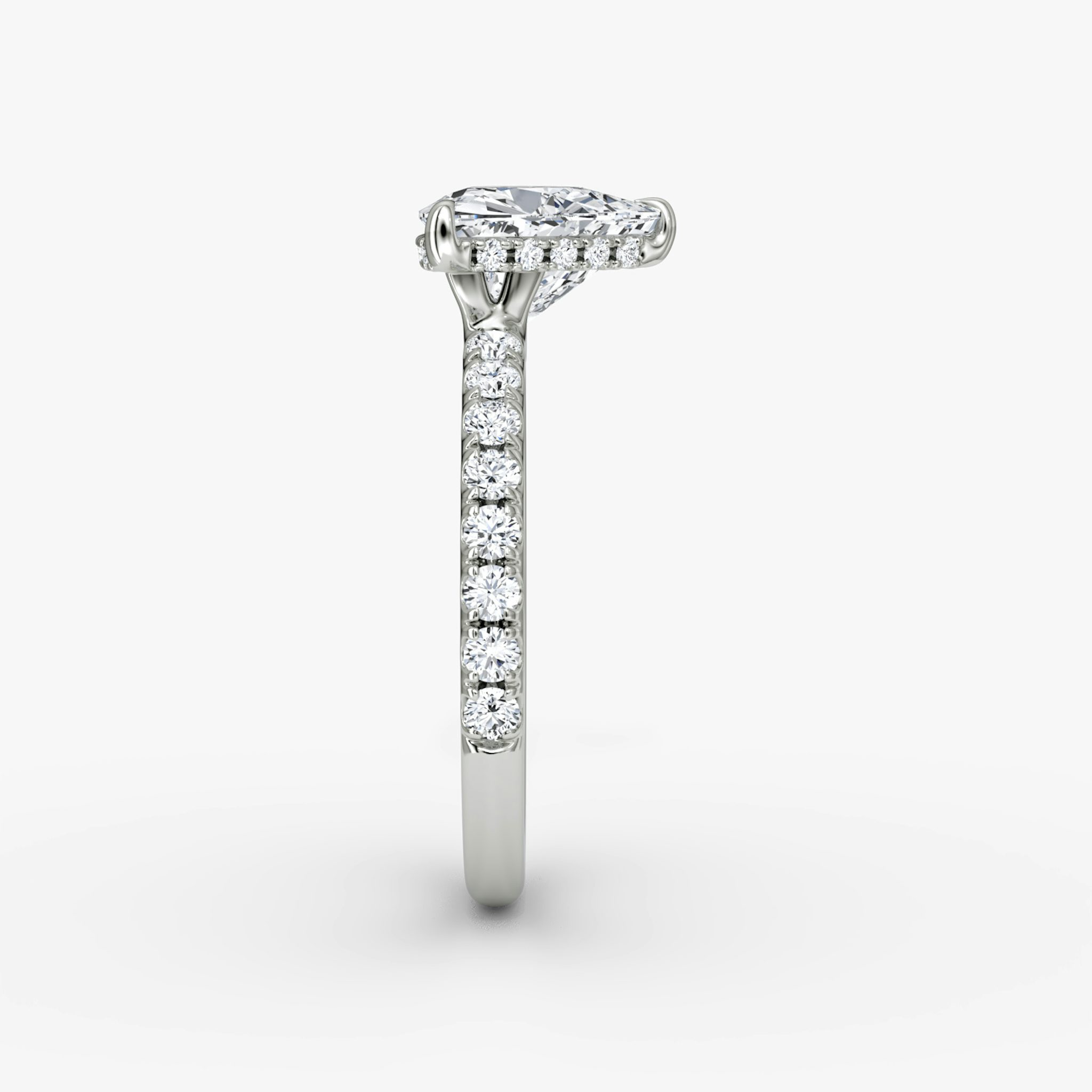 The Signature | Trillion | 18k | White Gold | bandAccent: Pavé | bandWidth: large | hiddenHalo: yes | diamondOrientation: vertical | caratWeight: other