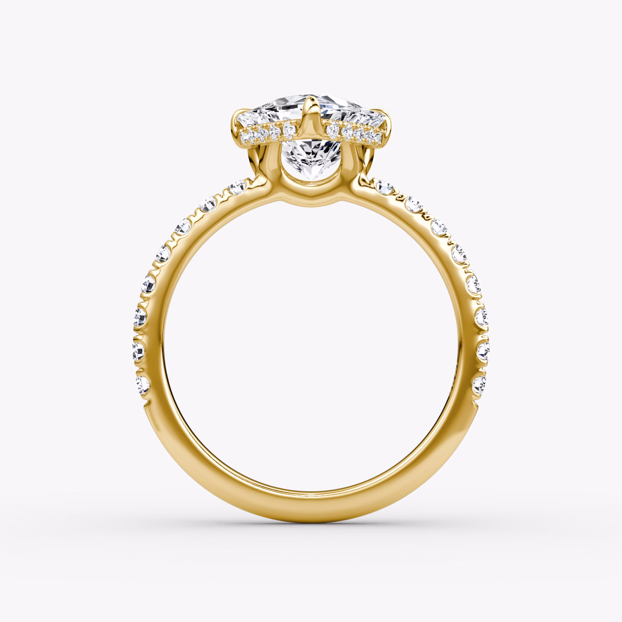 The Signature | Trillion | 18k | Yellow Gold | bandAccent: Pavé | bandWidth: large | hiddenHalo: yes | diamondOrientation: vertical | caratWeight: other