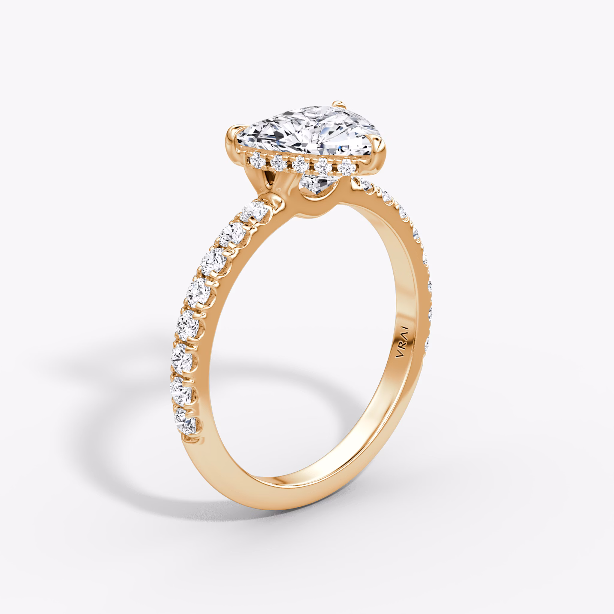 The Signature | Trillion | 14k | Rose Gold | bandAccent: Pavé | bandWidth: large | hiddenHalo: yes | diamondOrientation: vertical | caratWeight: other