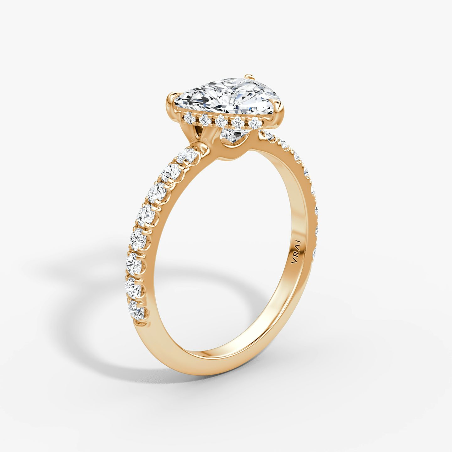 The Signature | Trillion | 14k | Rose Gold | bandAccent: Pavé | bandWidth: large | hiddenHalo: yes | diamondOrientation: vertical | caratWeight: other