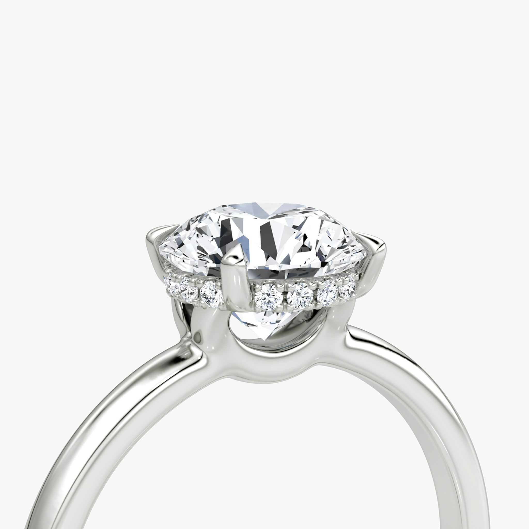 Signature | Rund | 18k | Weißgold | bandAccent: Ohne Pavé-Besatz | bandWidth: large | caratWeight: 1.5ct | hiddenHalo: yes | diamondOrientation: vertical