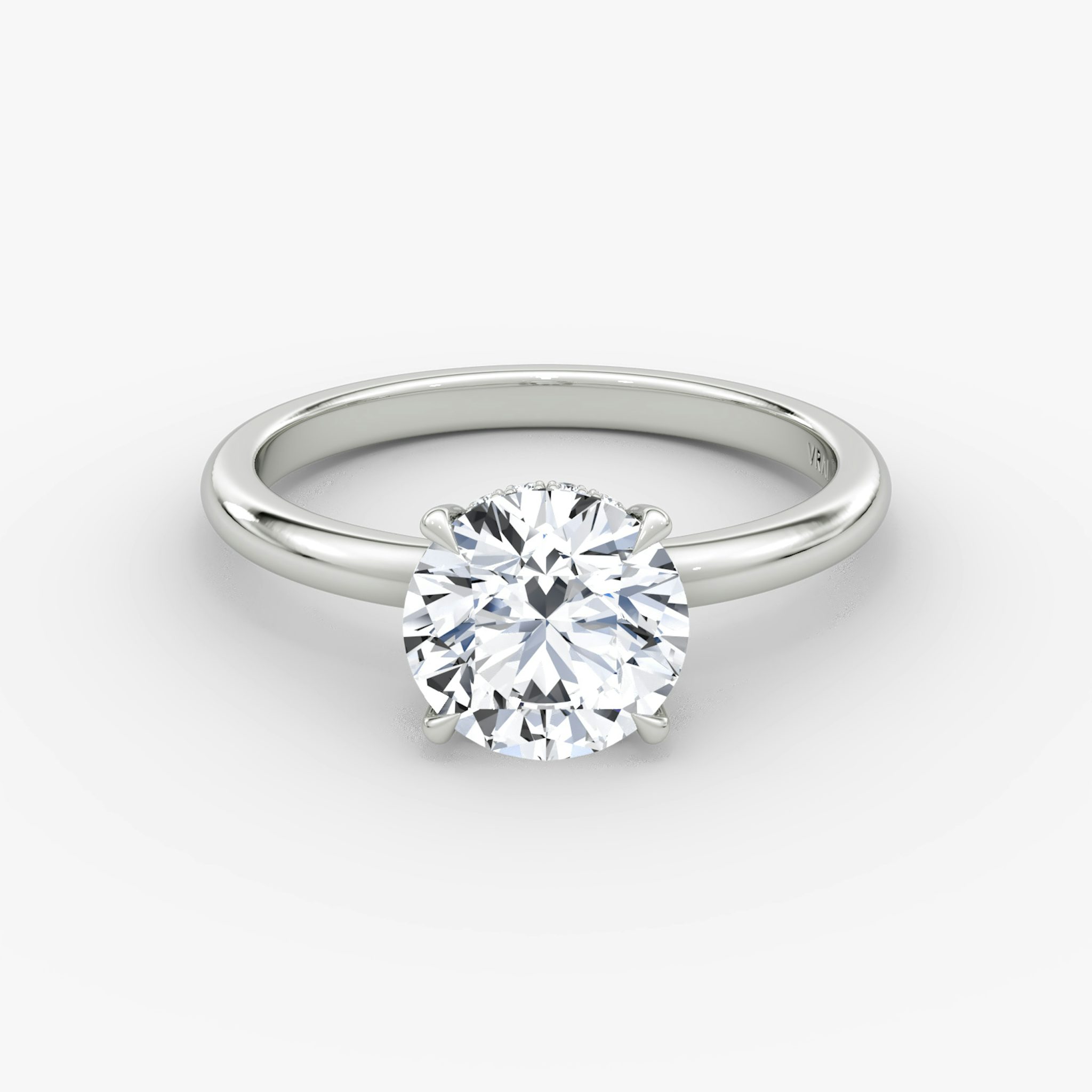 Signature | Rund | 18k | Weißgold | bandAccent: Ohne Pavé-Besatz | bandWidth: large | caratWeight: 1.5ct | hiddenHalo: yes | diamondOrientation: vertical