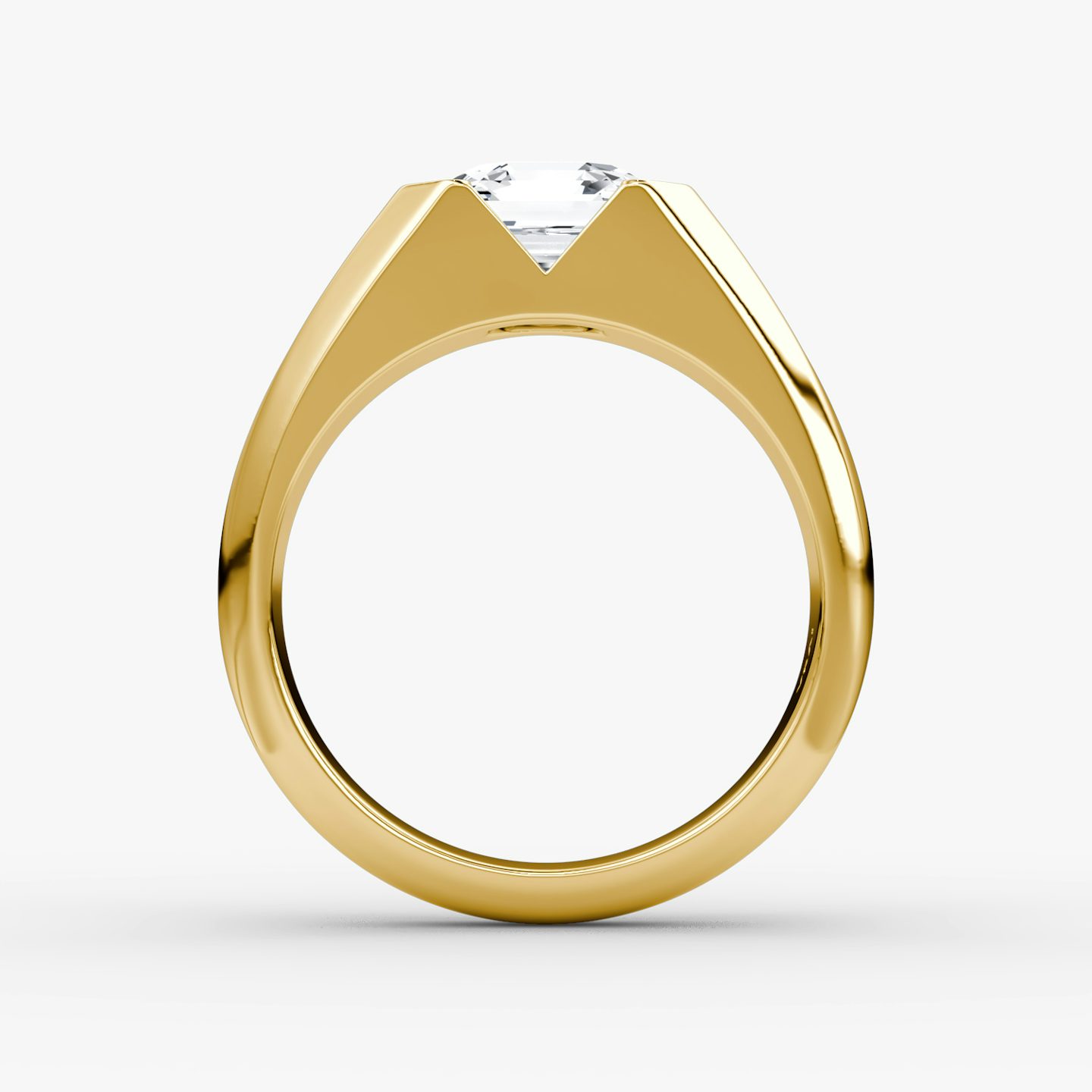 The Statement Signet | Asscher | 18k | Yellow Gold | bandAccent: Plain | diamondOrientation: vertical | caratWeight: other