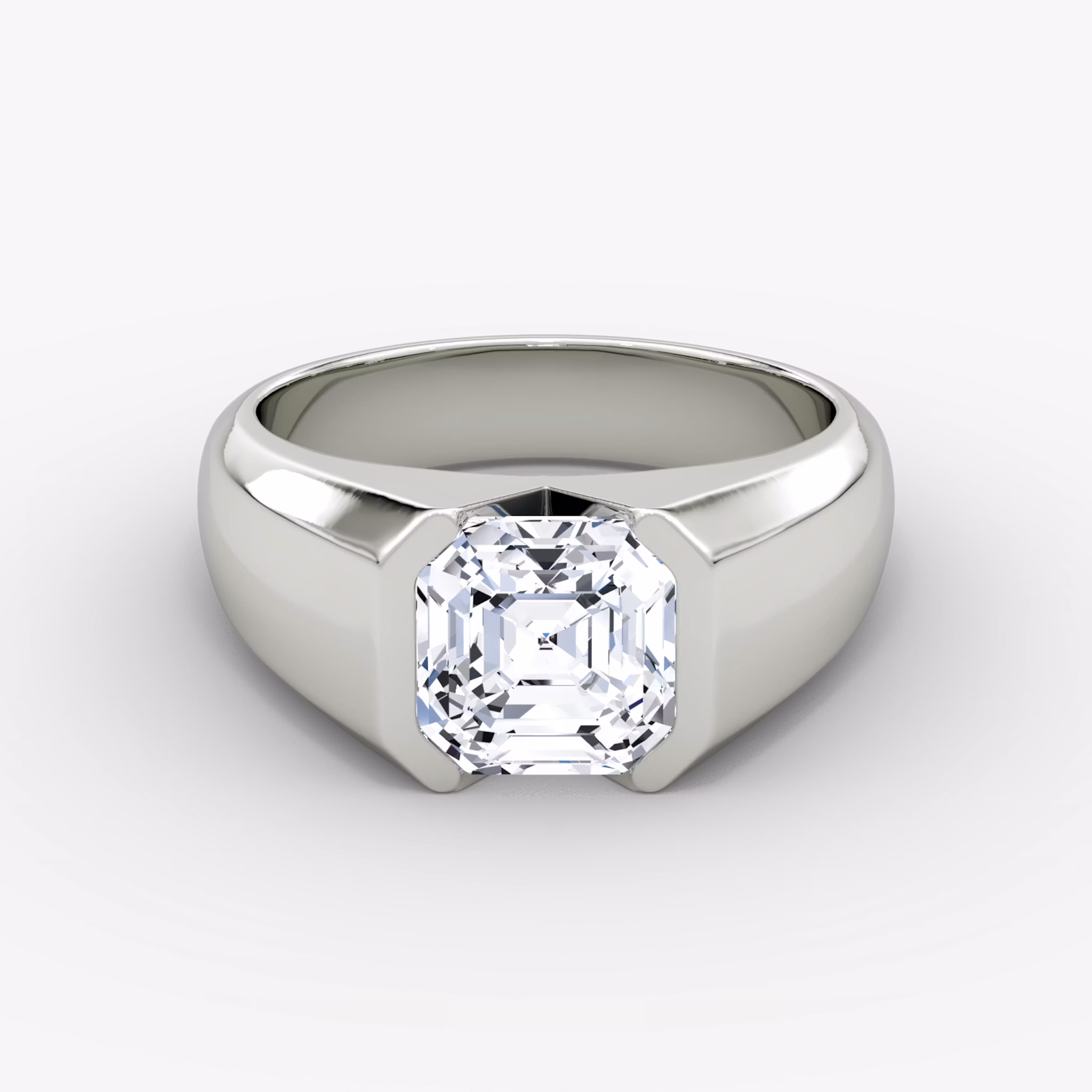 Statement Signet Asscher | Platinum