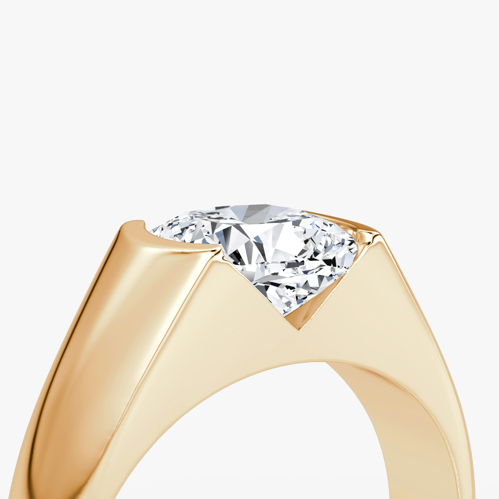 The Statement Signet | Cushion | 14k | Rose Gold | bandAccent: Plain | diamondOrientation: vertical | caratWeight: other