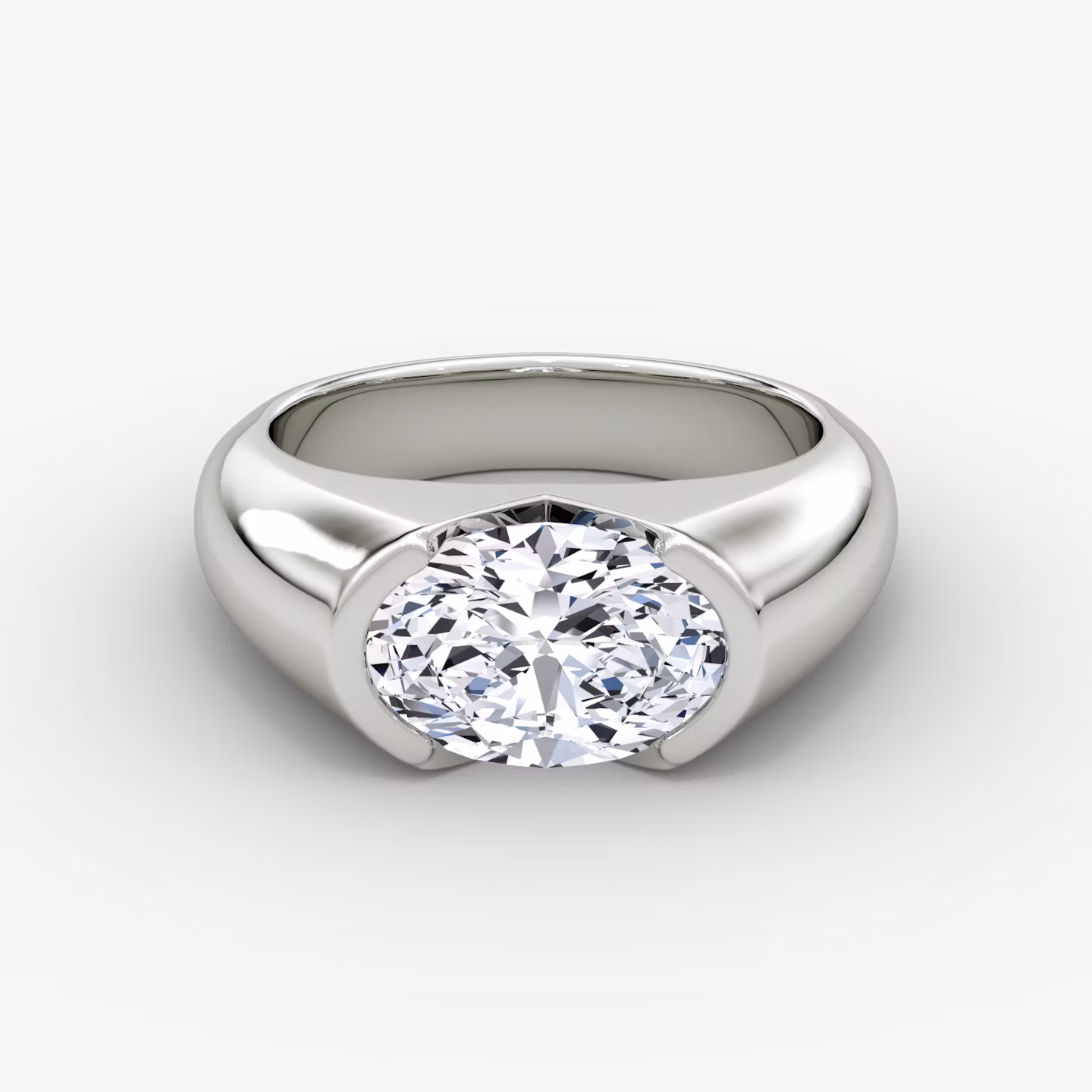 The Statement Signet Oval | White Gold