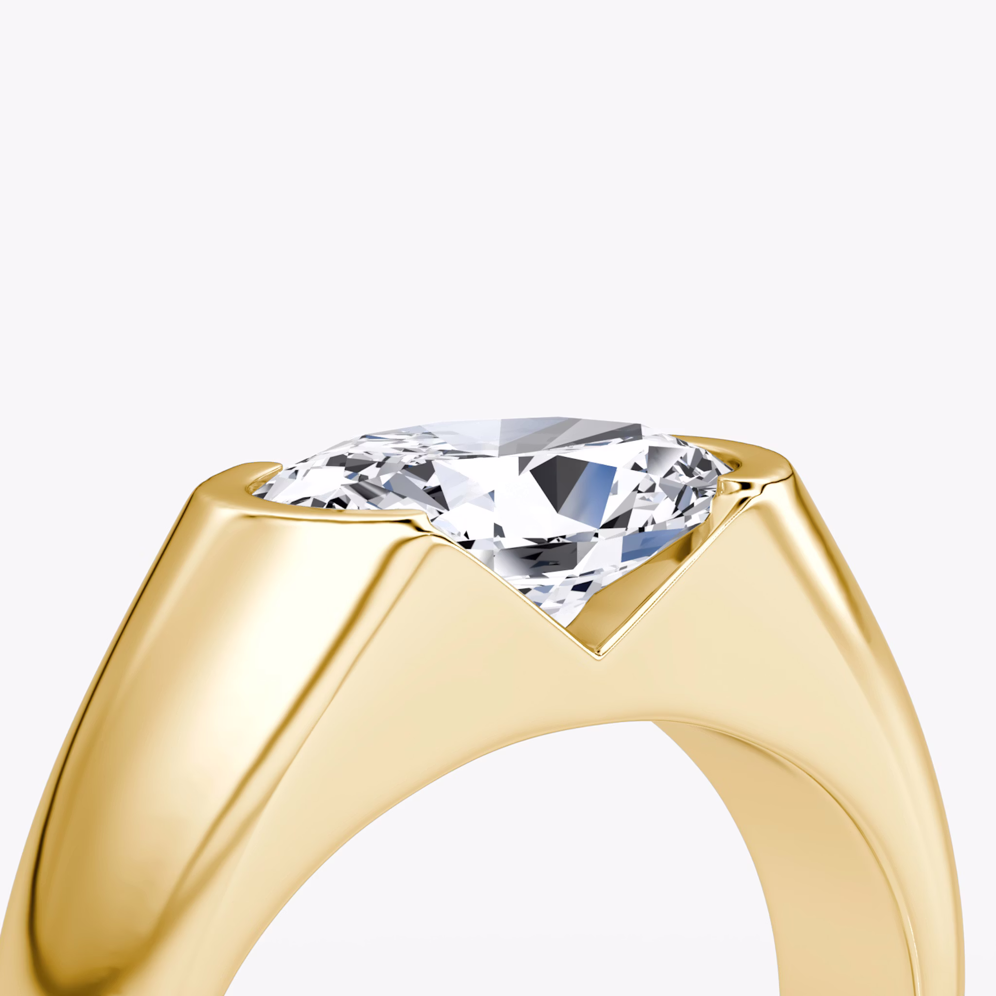 The Statement Signet | Oval | 18k | Yellow Gold | bandAccent: Plain | diamondOrientation: vertical | caratWeight: other