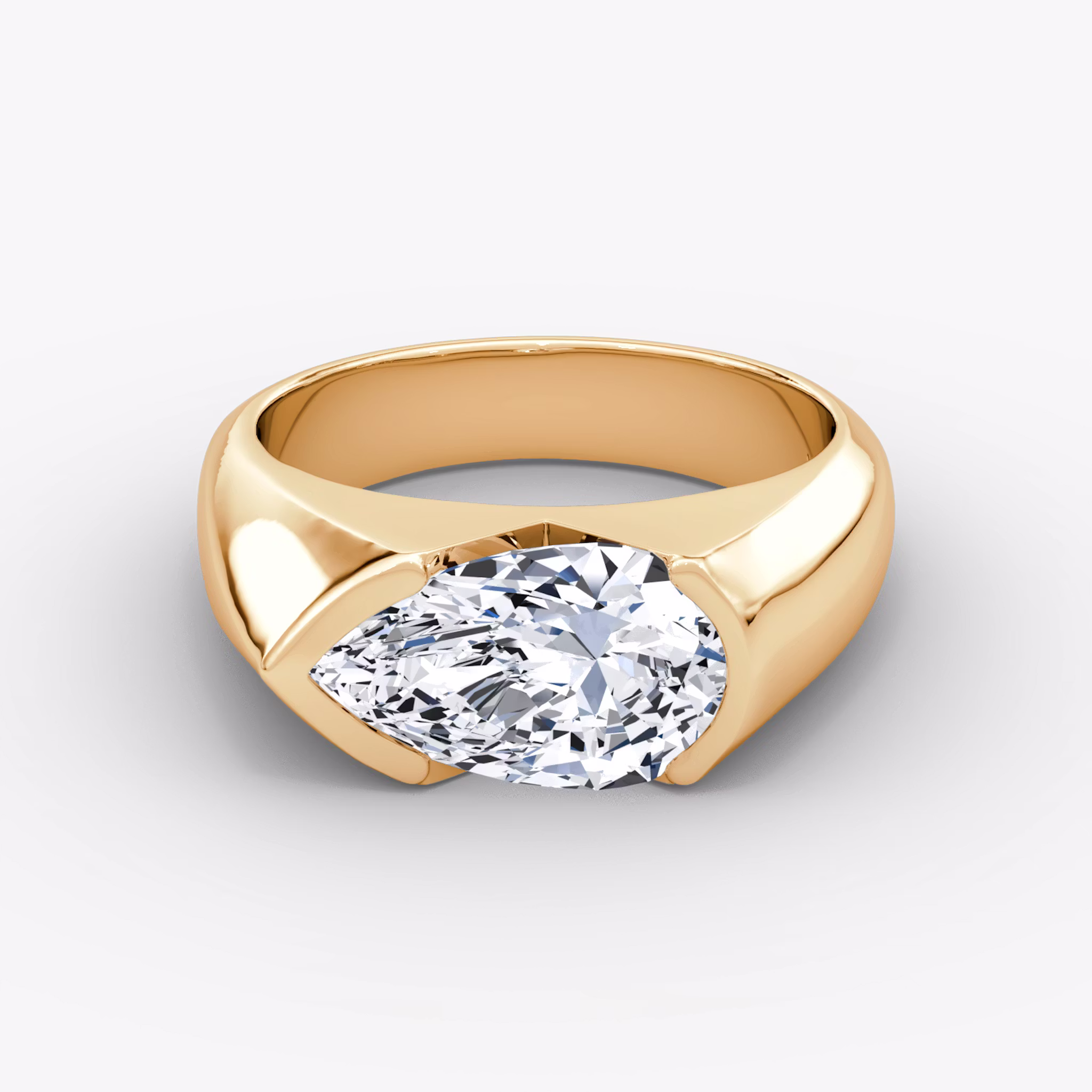 The Statement Signet Pear | Rose Gold