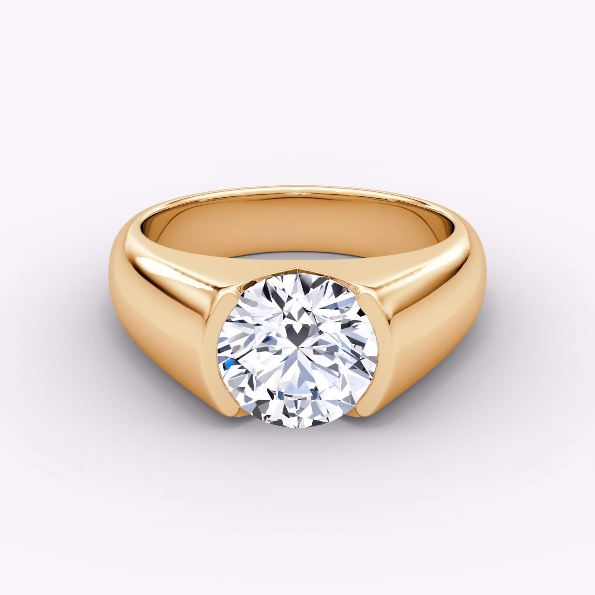 Statement Signet Round Brilliant | Rose Gold