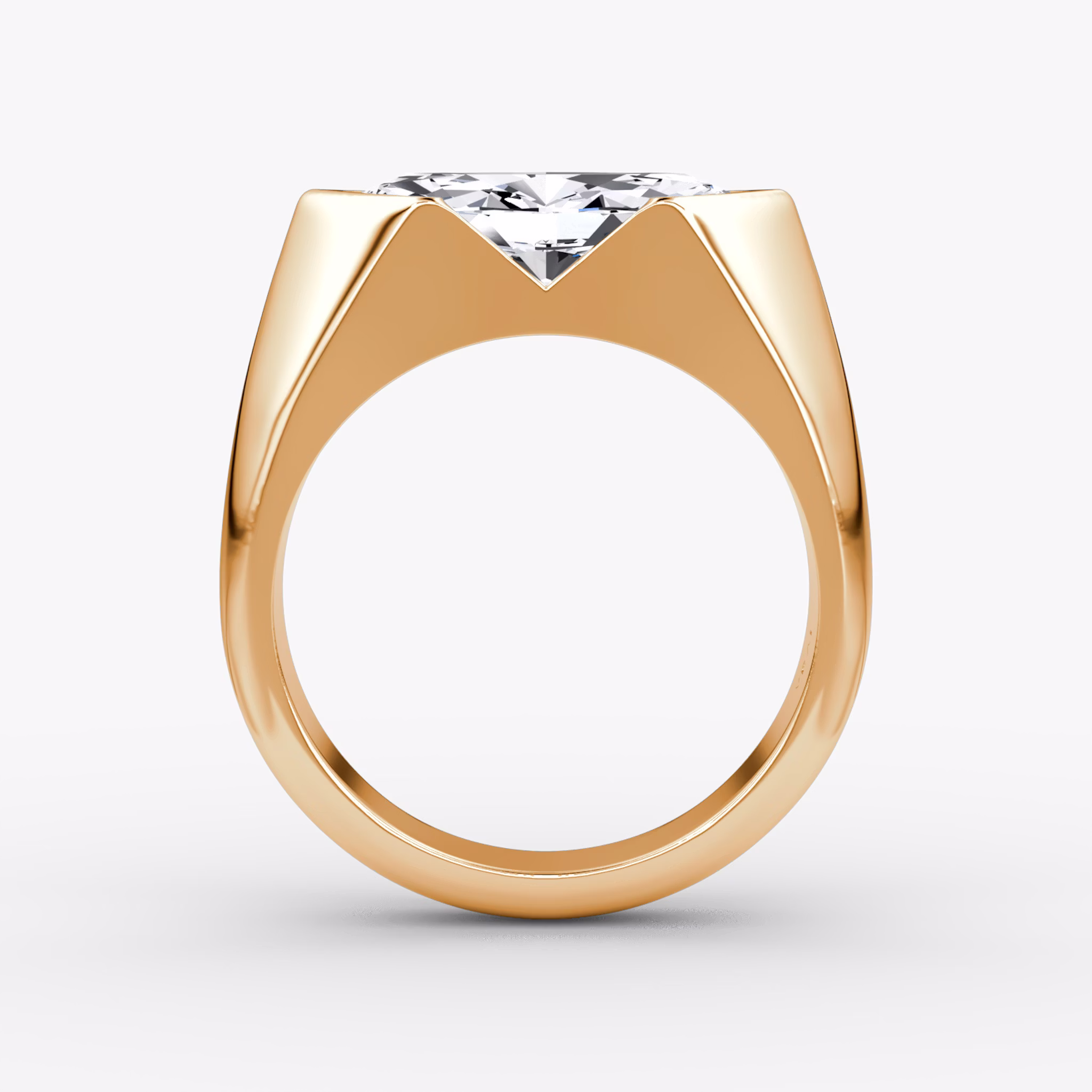 The Statement Signet | Marquise | 14k | Rose Gold | bandAccent: Plain | diamondOrientation: vertical | caratWeight: other