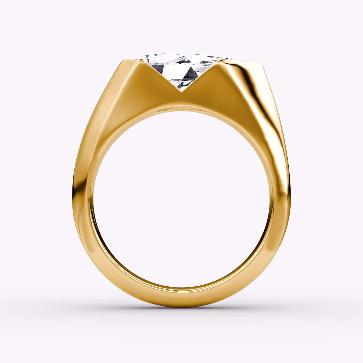 Statement Signet | Tropfen | 18k | Gelbgold | bandAccent: Ohne Pavé-Besatz | diamondOrientation: vertical | caratWeight: other