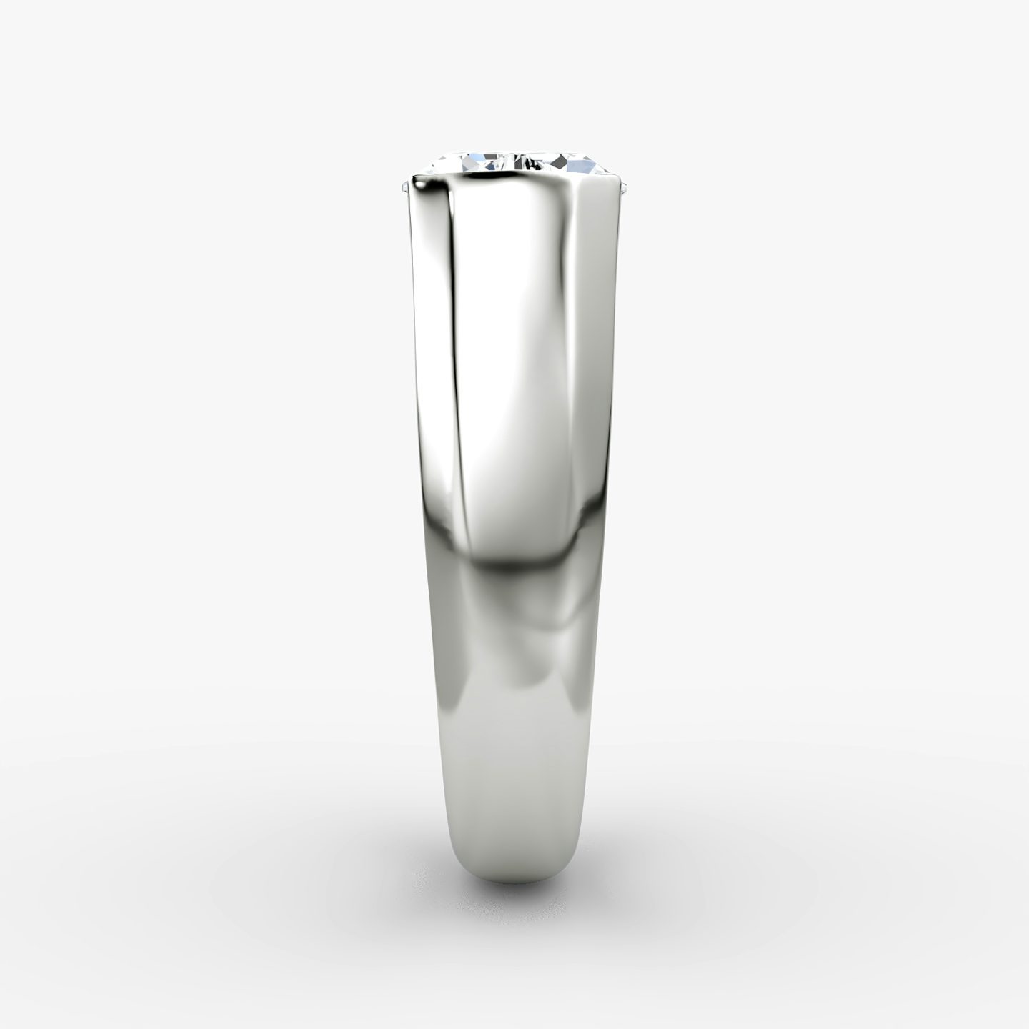 Statement Signet | Princess | 18k | Weißgold | bandAccent: Ohne Pavé-Besatz | diamondOrientation: vertical | caratWeight: other