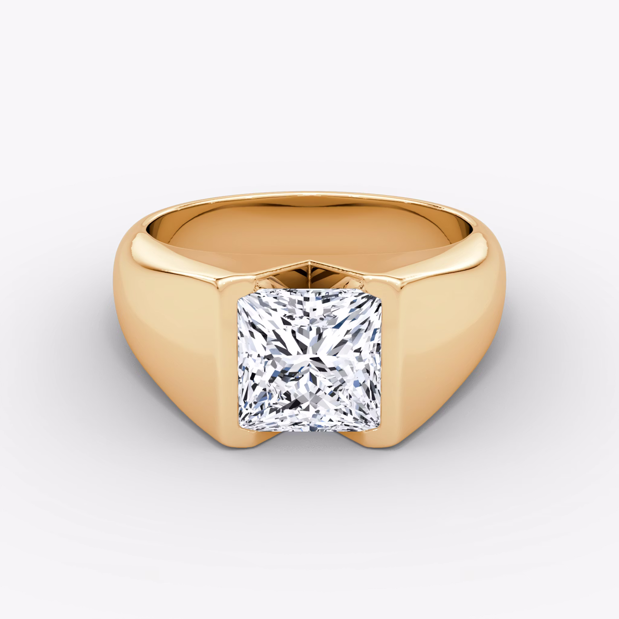 Bague de fiançailles Statement Signet Princesse | Rose Gold