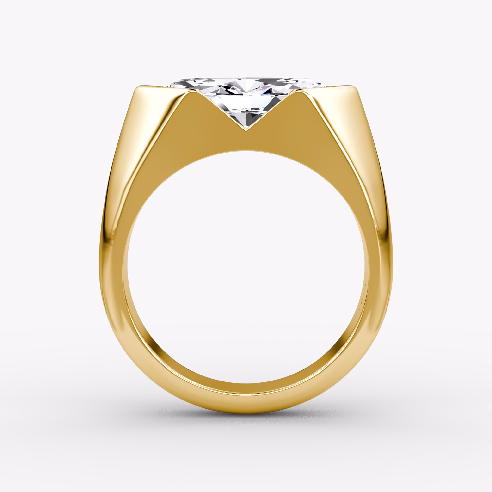 The Statement Signet | Marquise | 18k | Yellow Gold | bandAccent: Plain | diamondOrientation: vertical | caratWeight: other