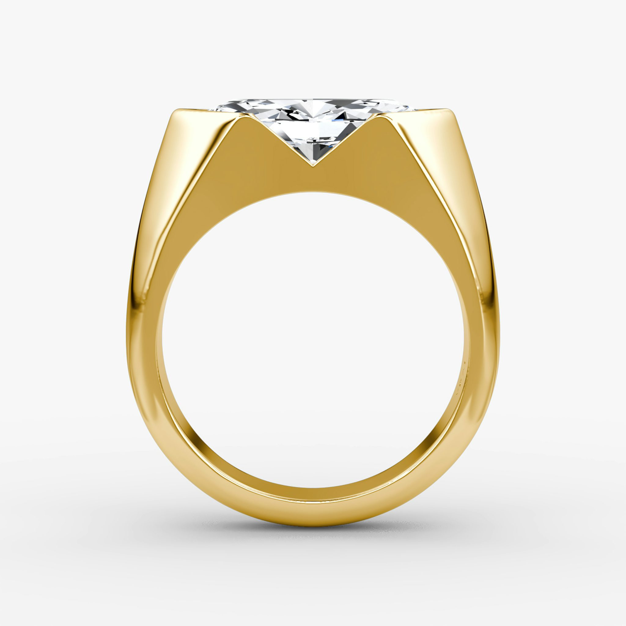 The Statement Signet | Marquise | 18k | Yellow Gold | bandAccent: Plain | diamondOrientation: vertical | caratWeight: other