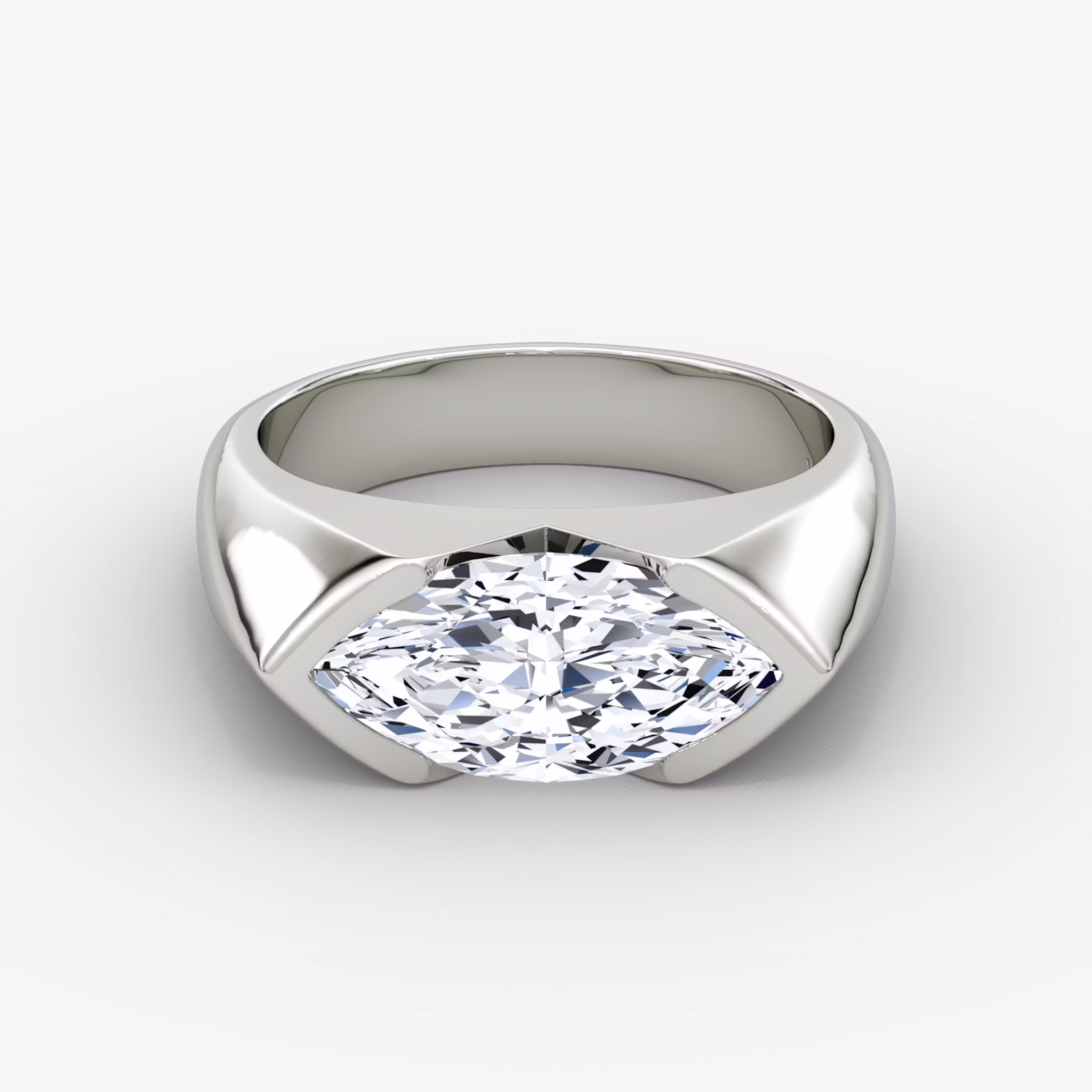 The Statement Signet Marquise | White Gold