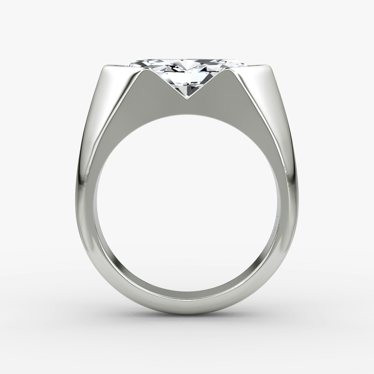 Statement Signet | Marquise | 18k | Weißgold | bandAccent: Ohne Pavé-Besatz | diamondOrientation: vertical | caratWeight: other