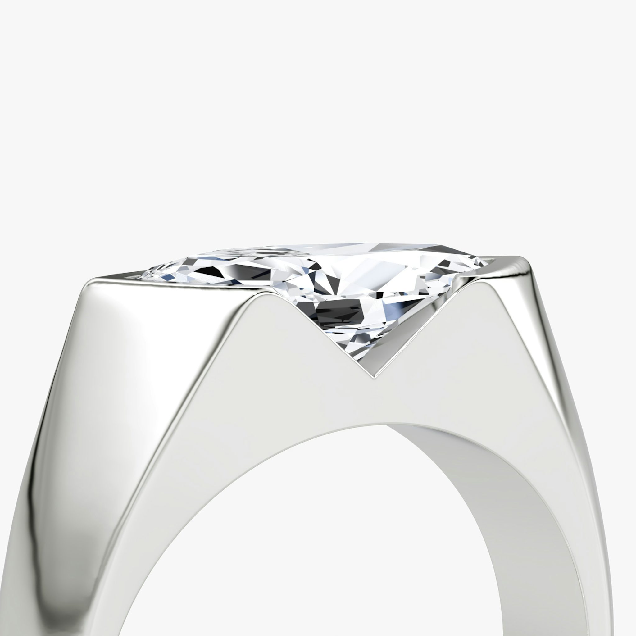 The Statement Signet | Marquise | Platinum | bandAccent: Plain | diamondOrientation: vertical | caratWeight: other