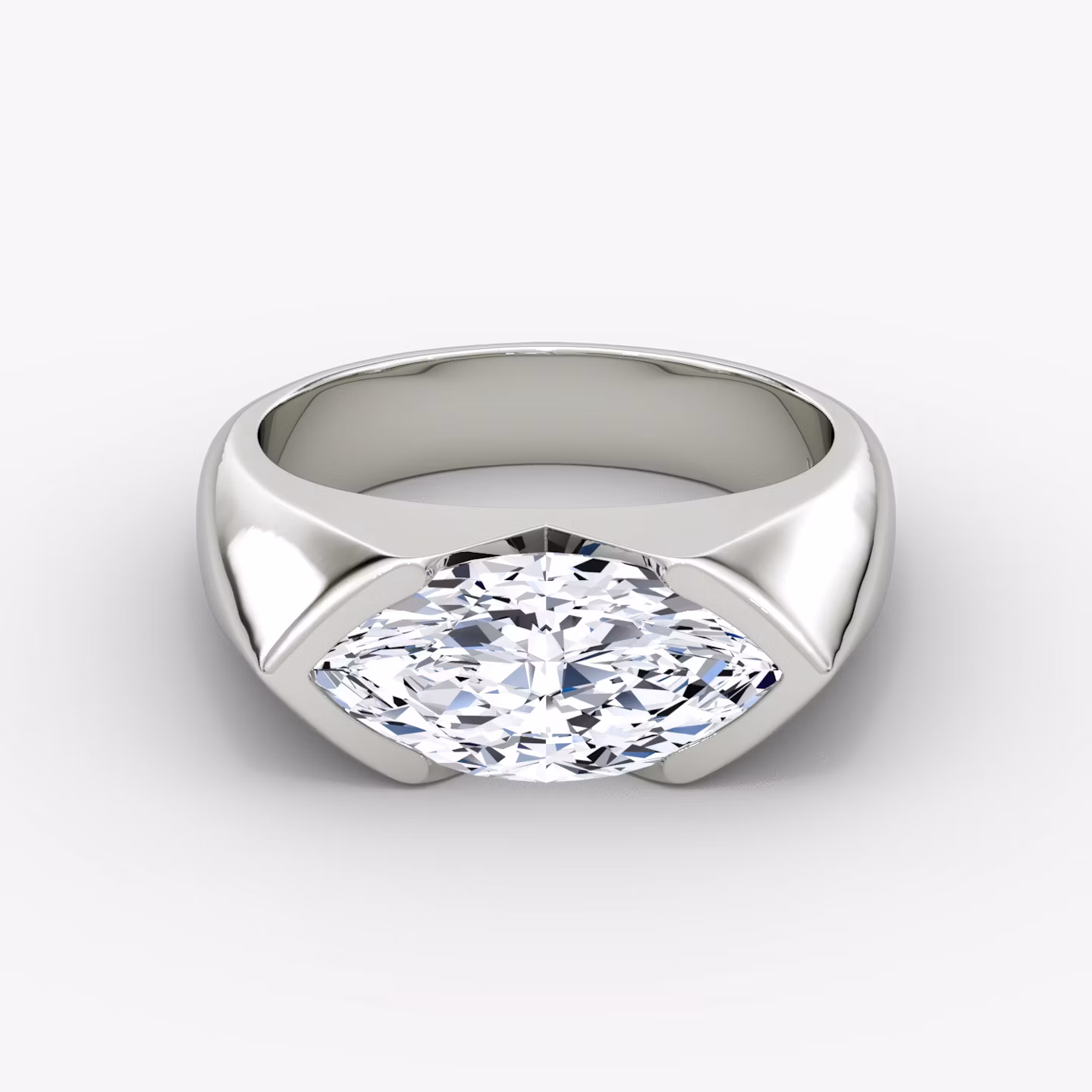 The Statement Signet Marquise | Platinum