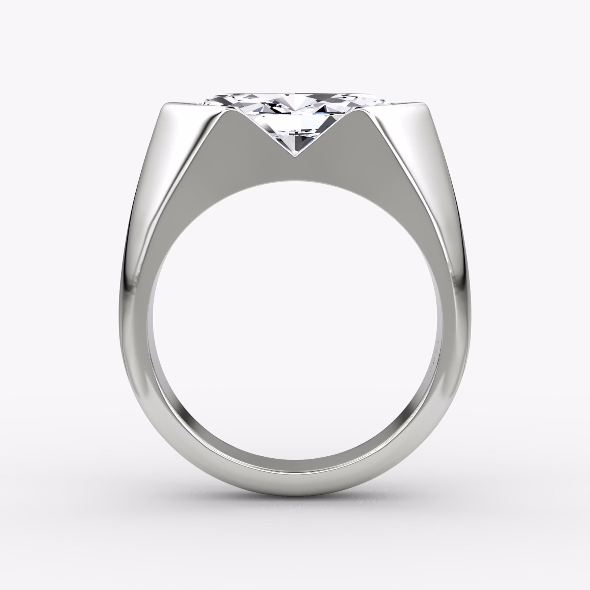 The Statement Signet | Marquise | Platinum | bandAccent: Plain | diamondOrientation: vertical | caratWeight: other