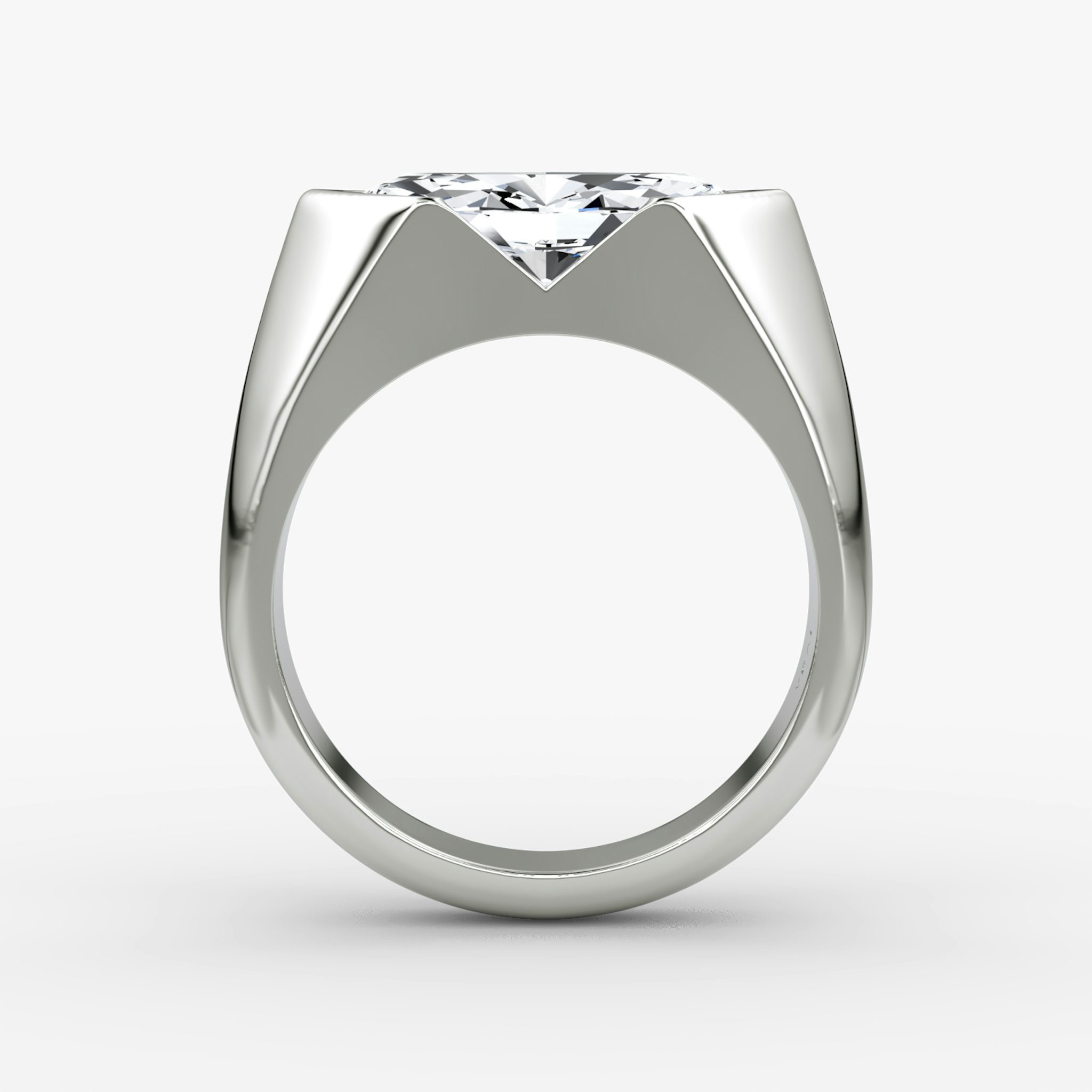 The Statement Signet | Marquise | Platinum | bandAccent: Plain | diamondOrientation: vertical | caratWeight: other